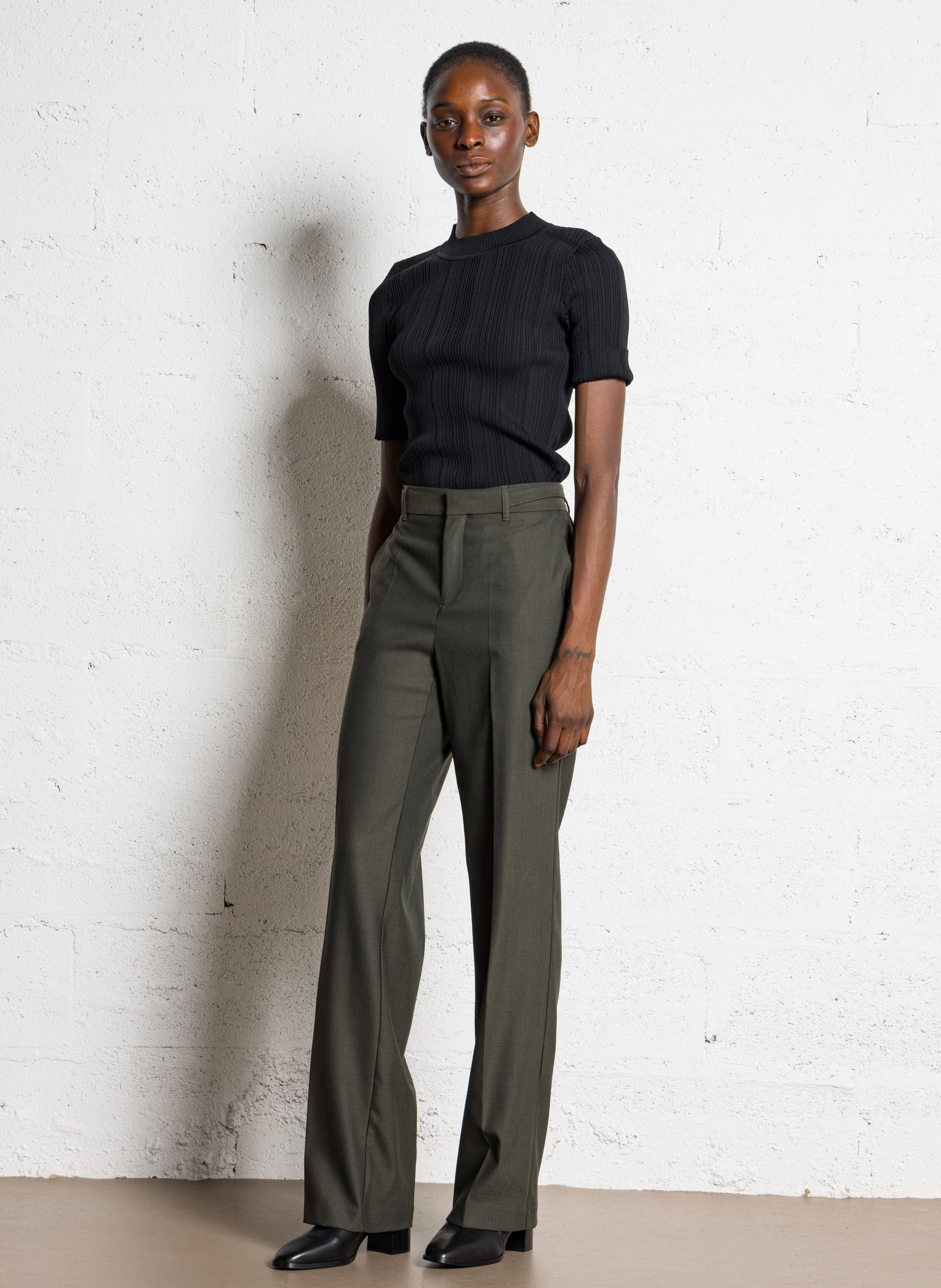 Pull ajusté col montant IKKS Noir