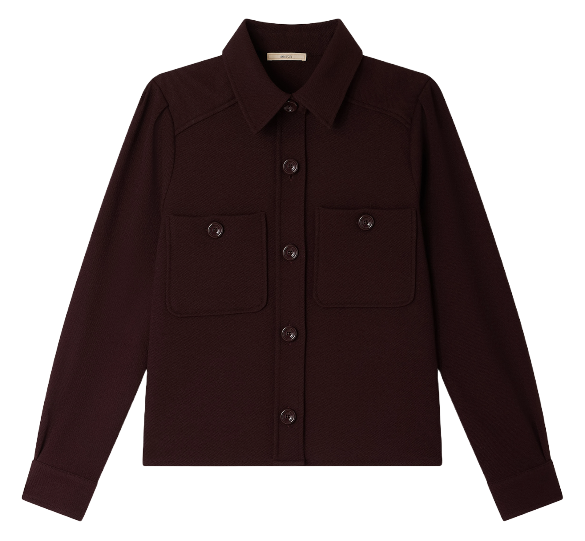 Chemise col classique droite theodore SESSUN Marron