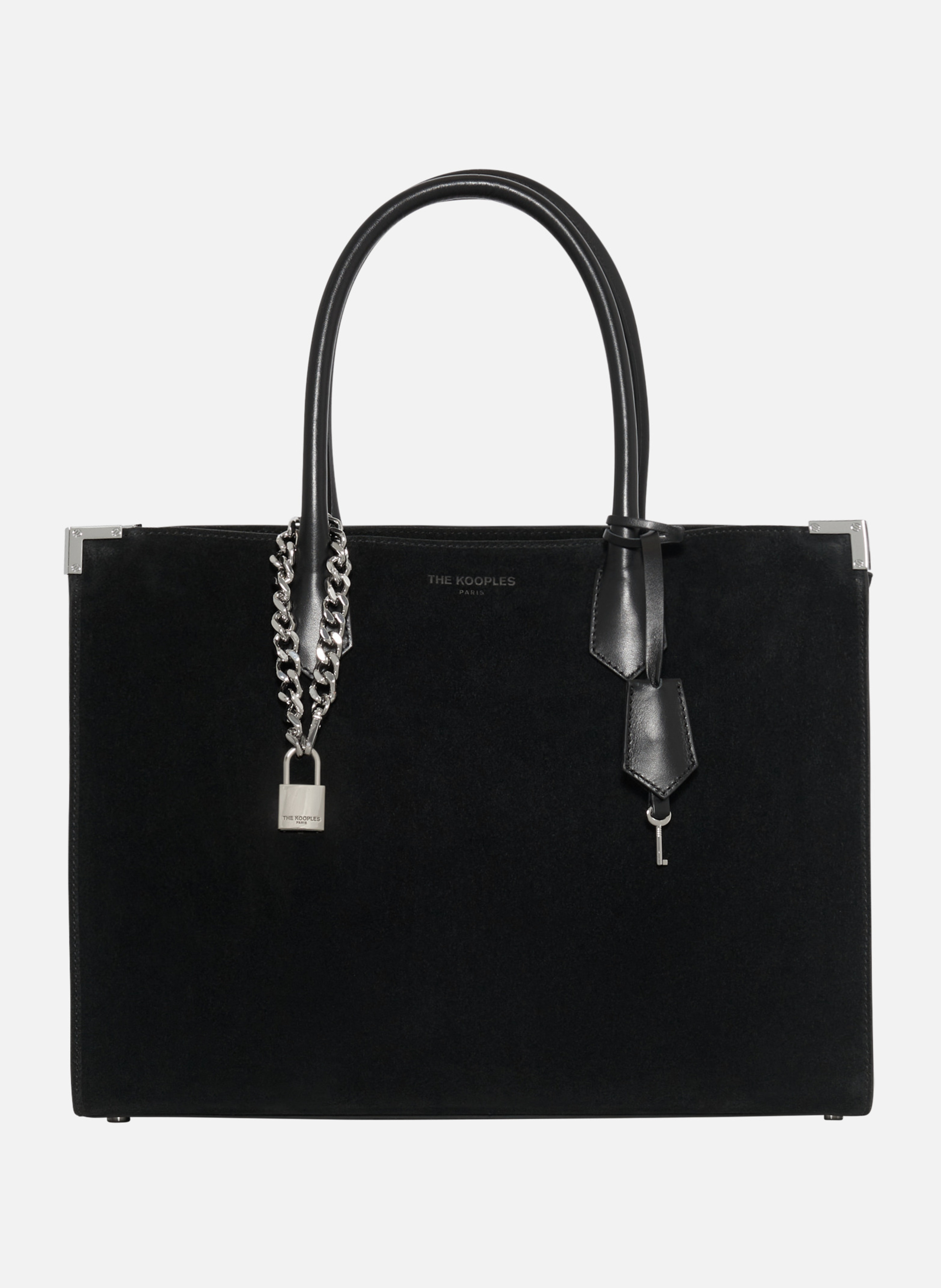 Sac cabas ming l en suède THE KOOPLES Noir