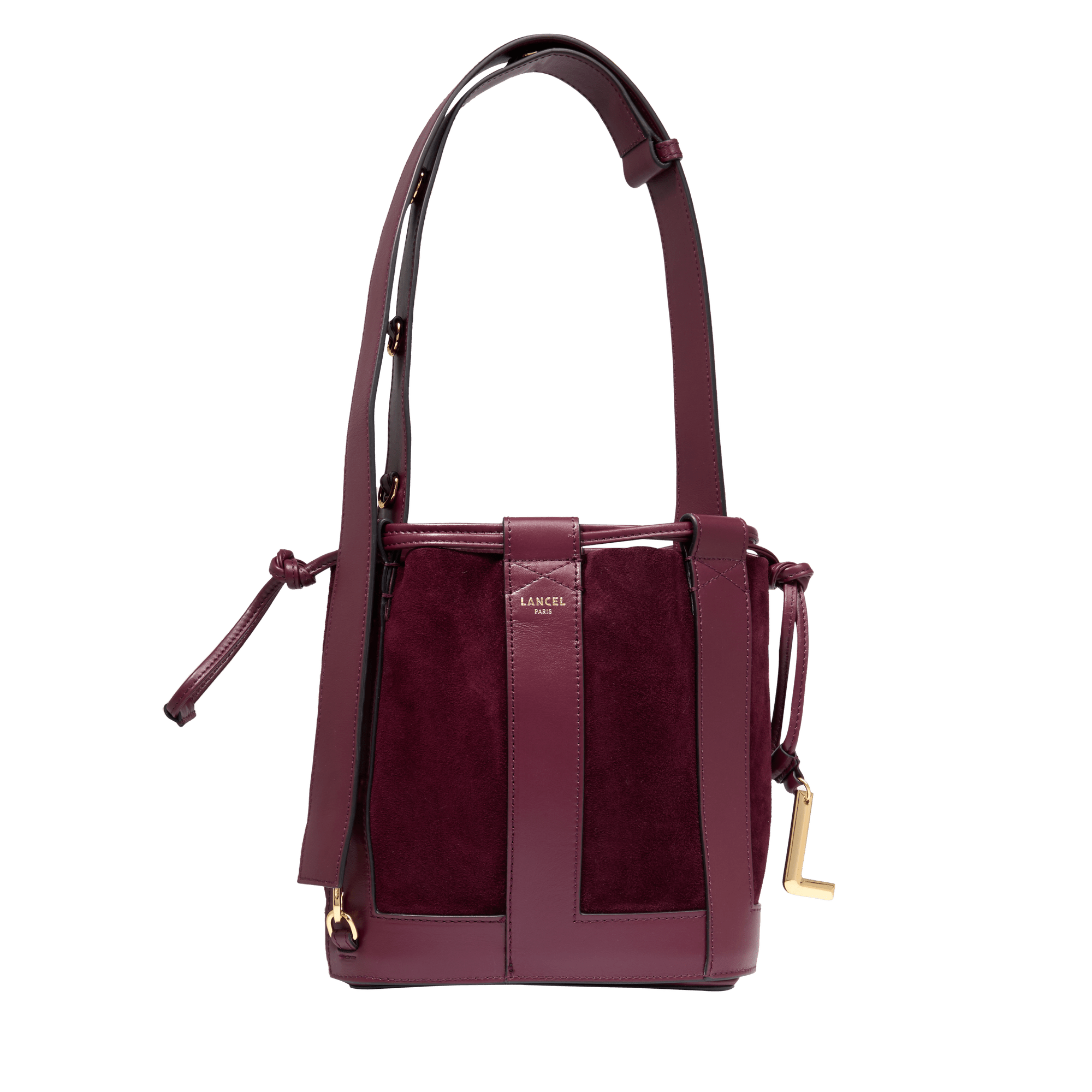 Sac seau s elles de lancel en cuir LANCEL Violet