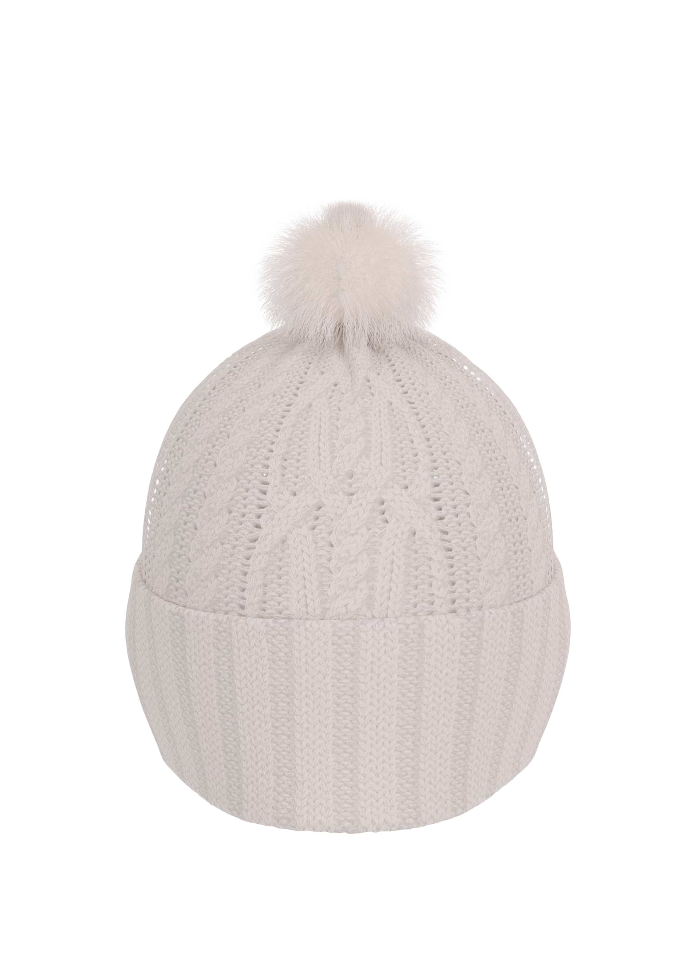 Bonnet avec pompon GUESS Beige