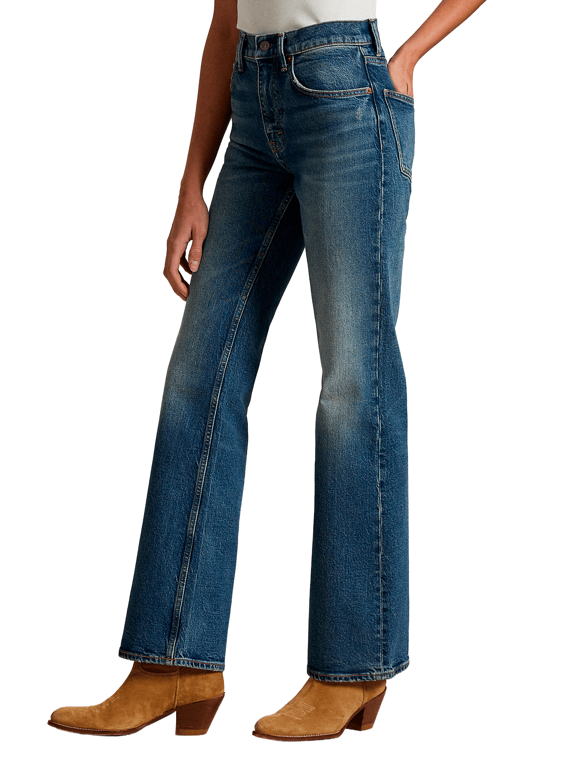 Jean bootcut en coton mélangé POLO RALPH LAUREN Bleu