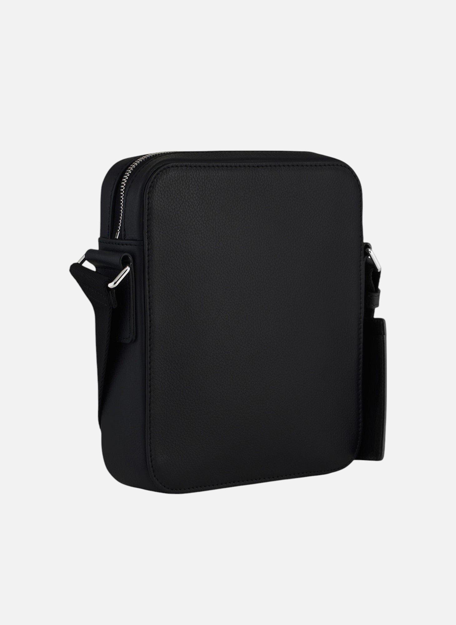 Petite sacoche zippée emile en cuir grainé LE TANNEUR Noir