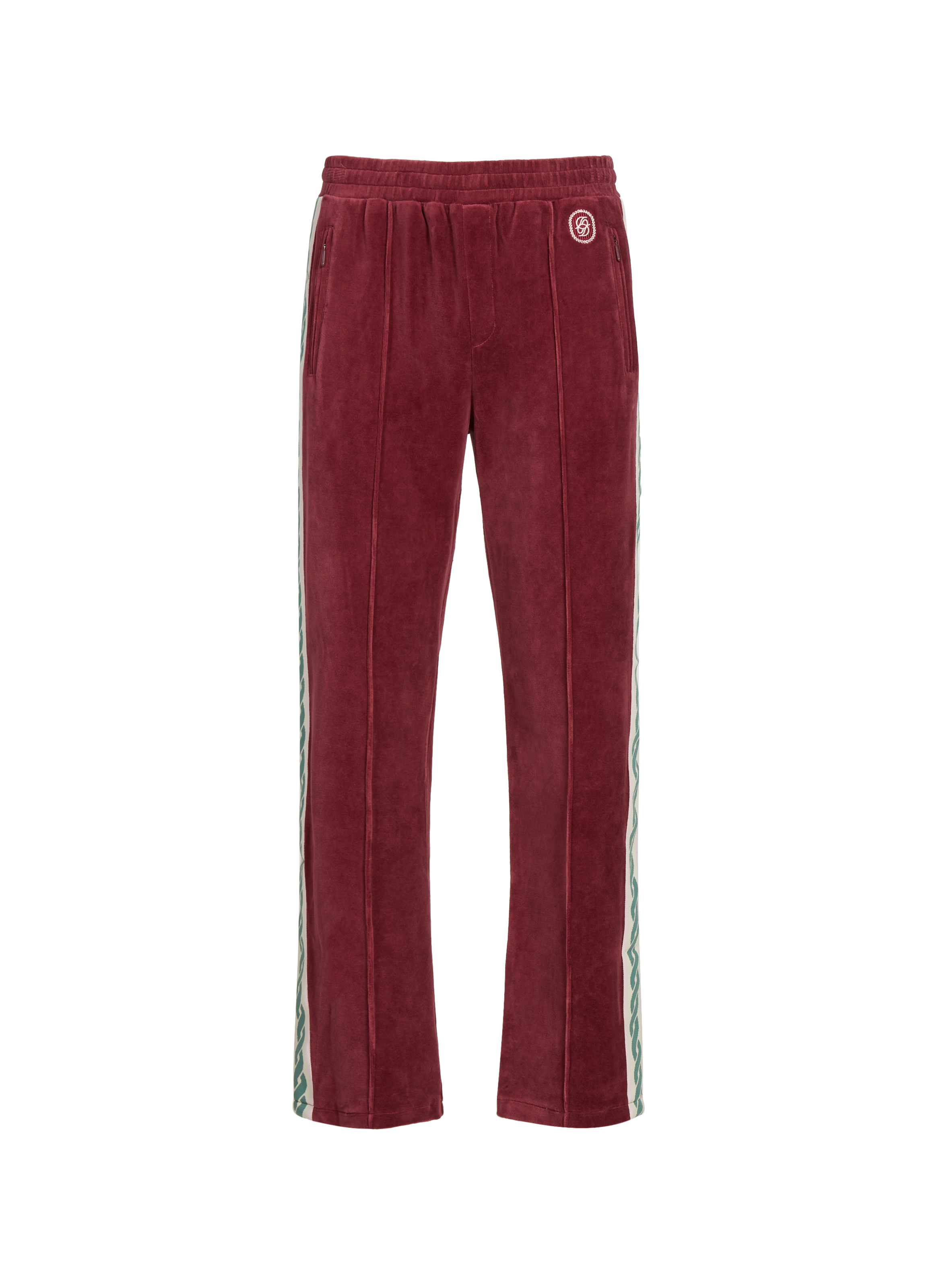 DROLE DE MONSIEUR Pantalon de survêtement en velours de coton mélangé Rouge