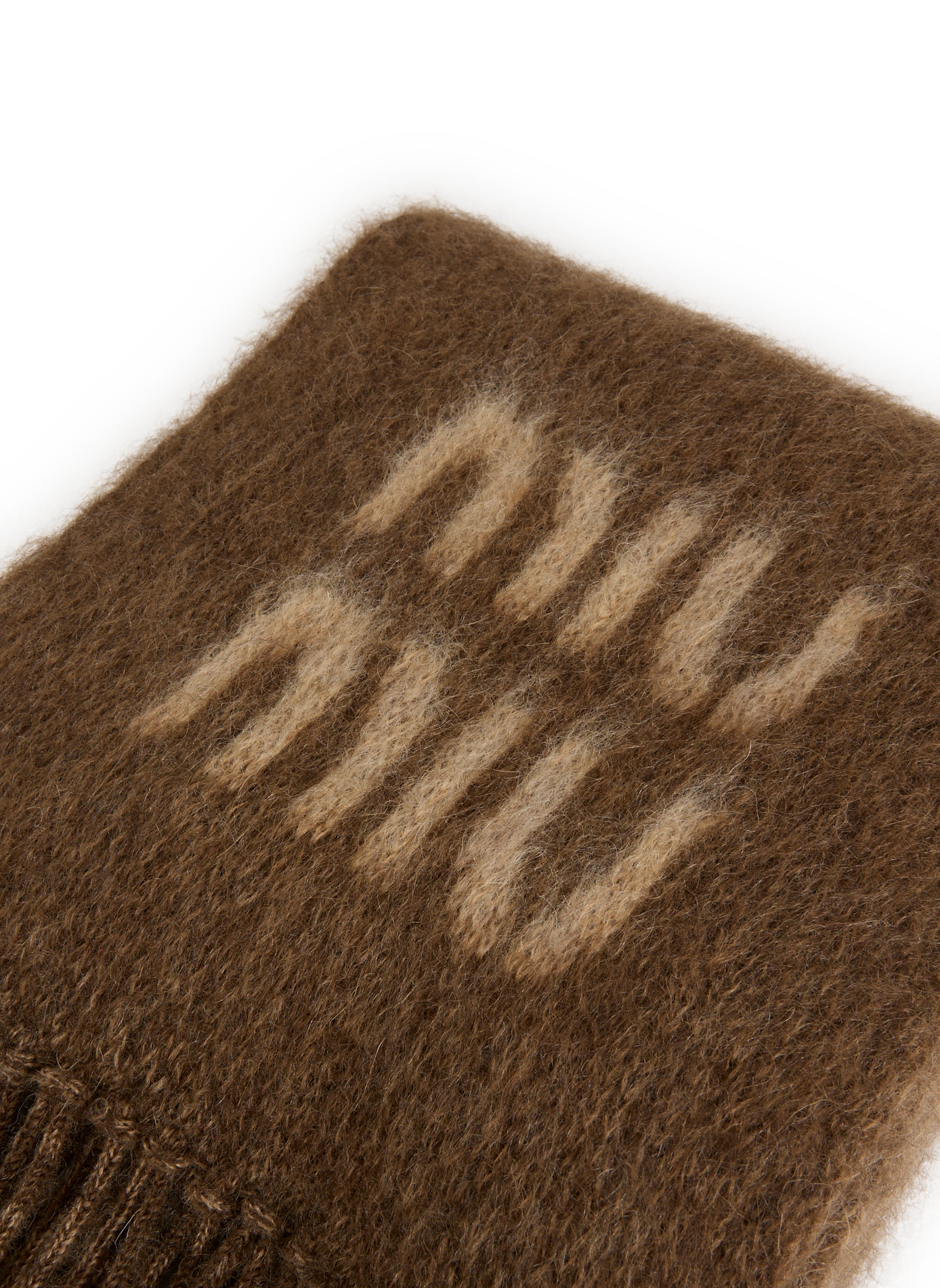 Echarpe en laine MIU MIU Marron