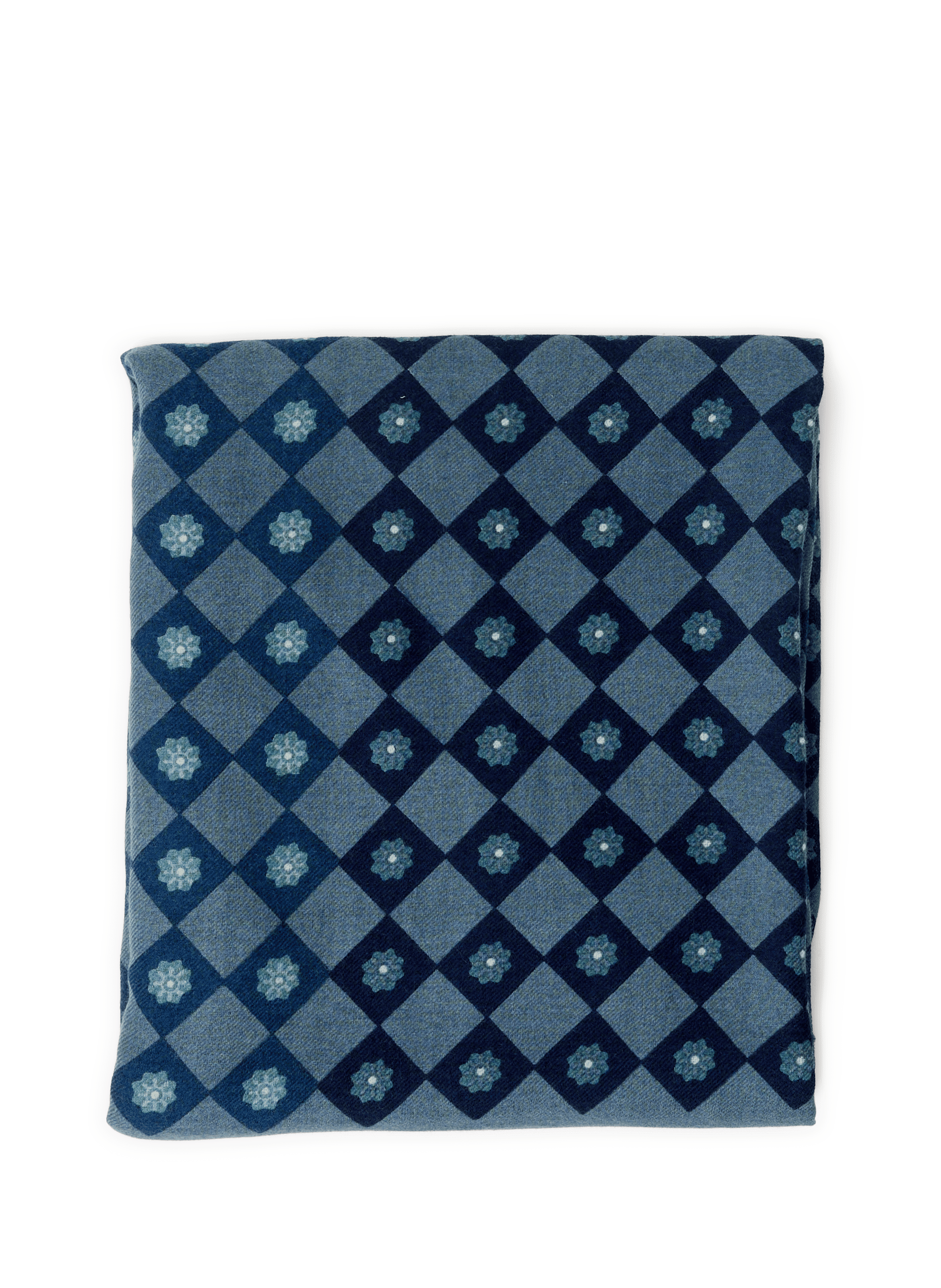 PETRUSSE Foulard en laine et soie Bleu