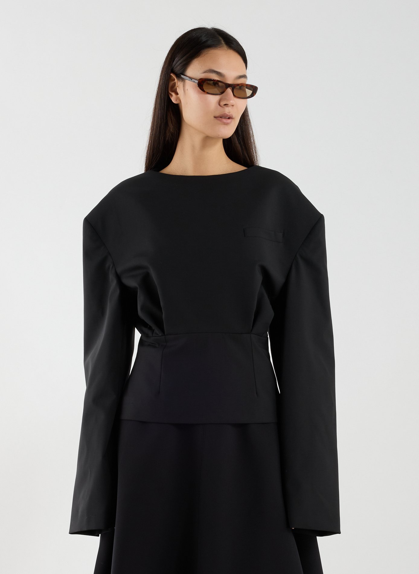 Top en laine mélangée A.W.A.K.E. MODE Noir