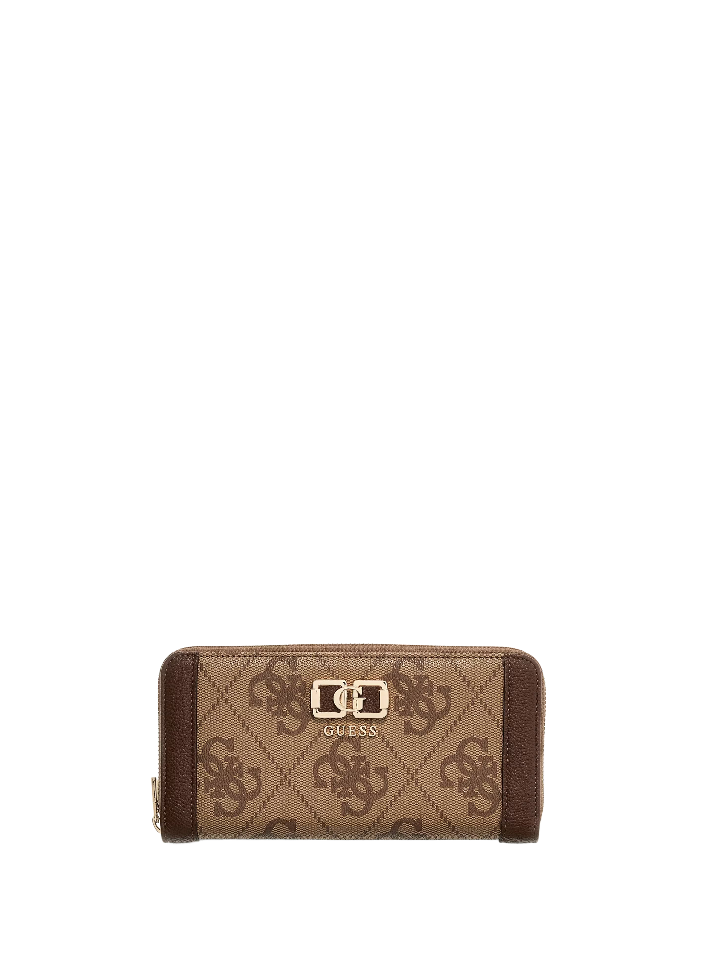 Portefeuille monogrammé effet cuir GUESS Marron