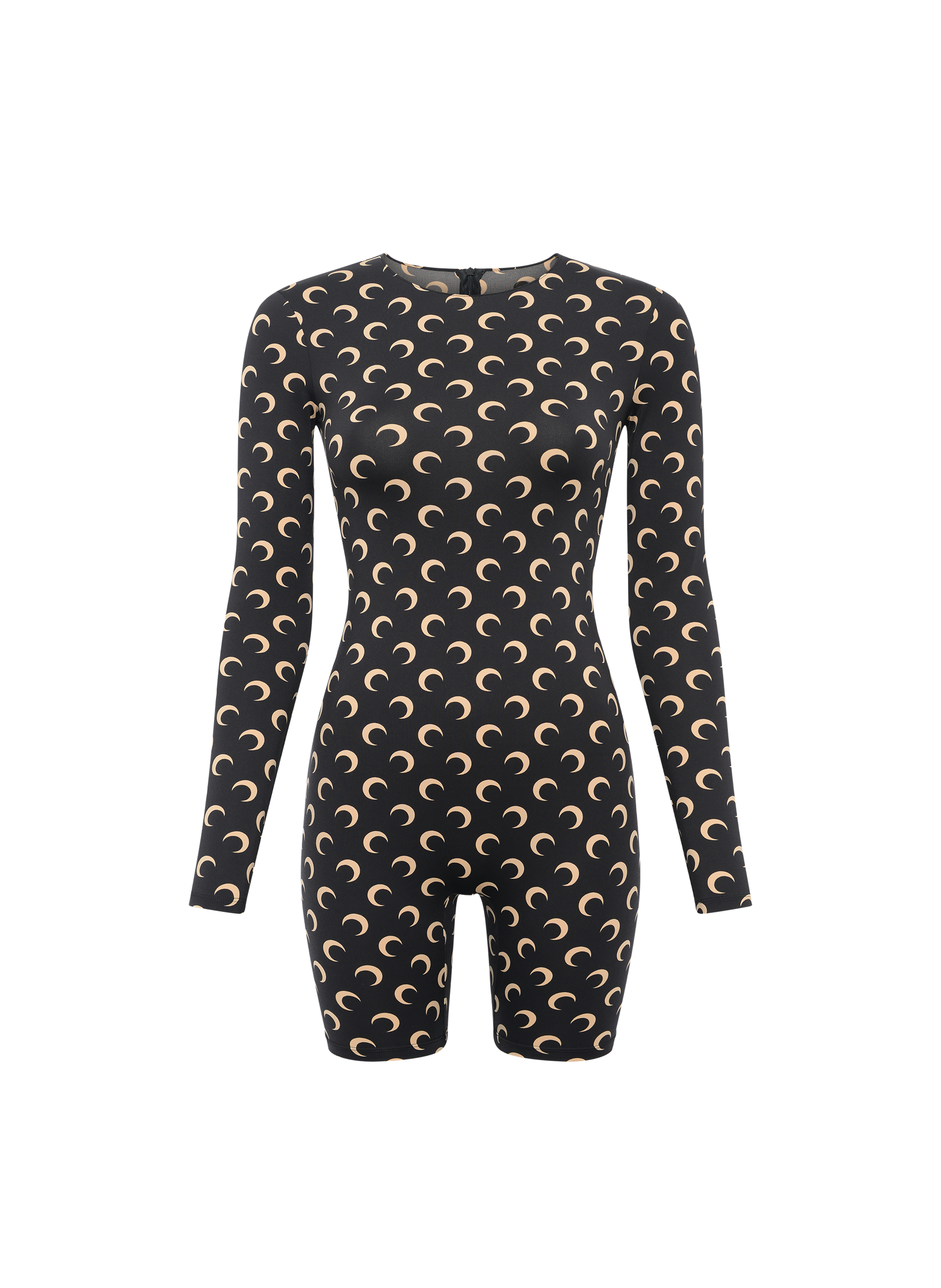 Combishort ml en jersey imprimé moon MARINE SERRE Noir