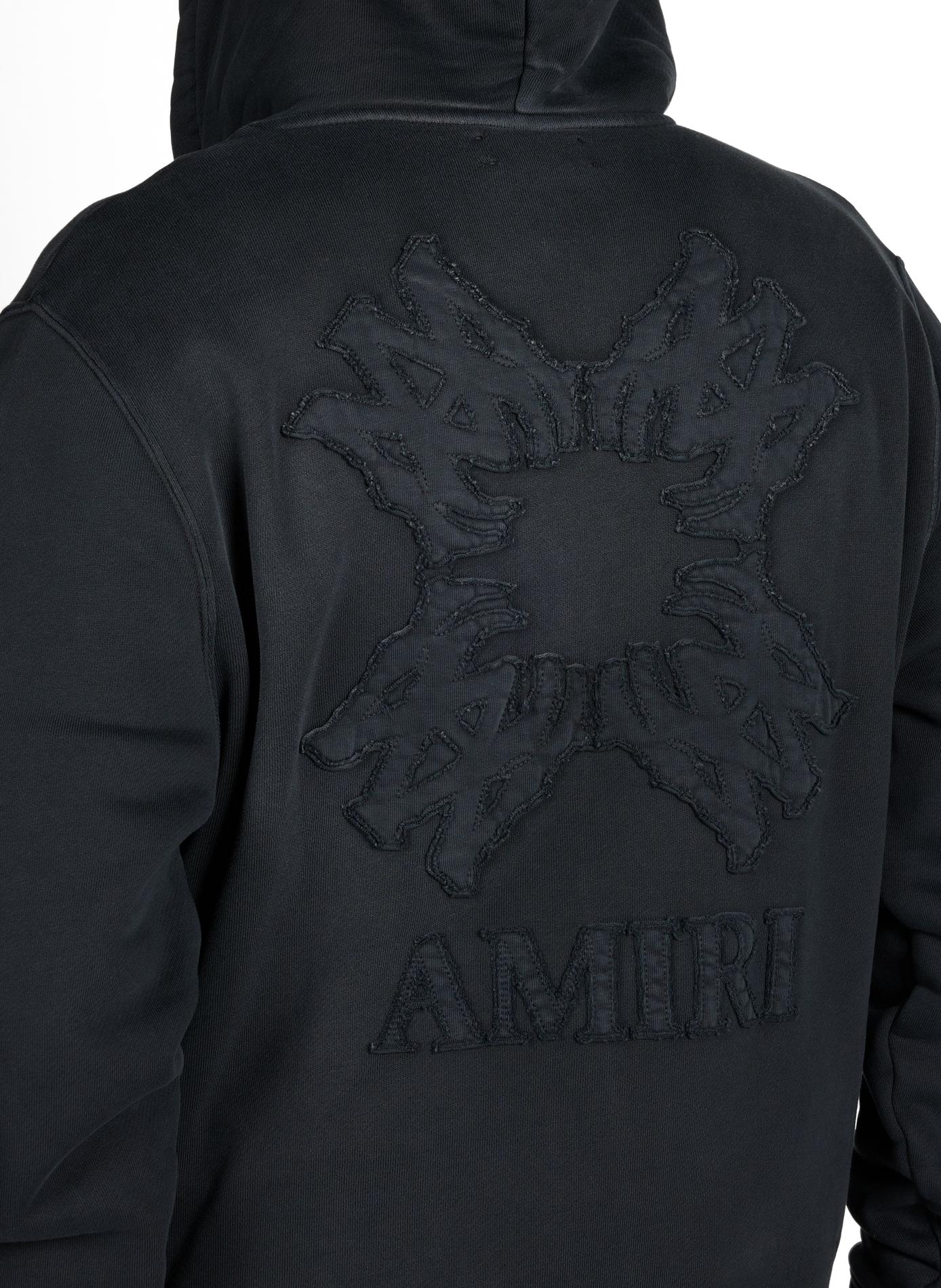 Straight zip-up Quad sweatshirt in cotton AMIRI Black