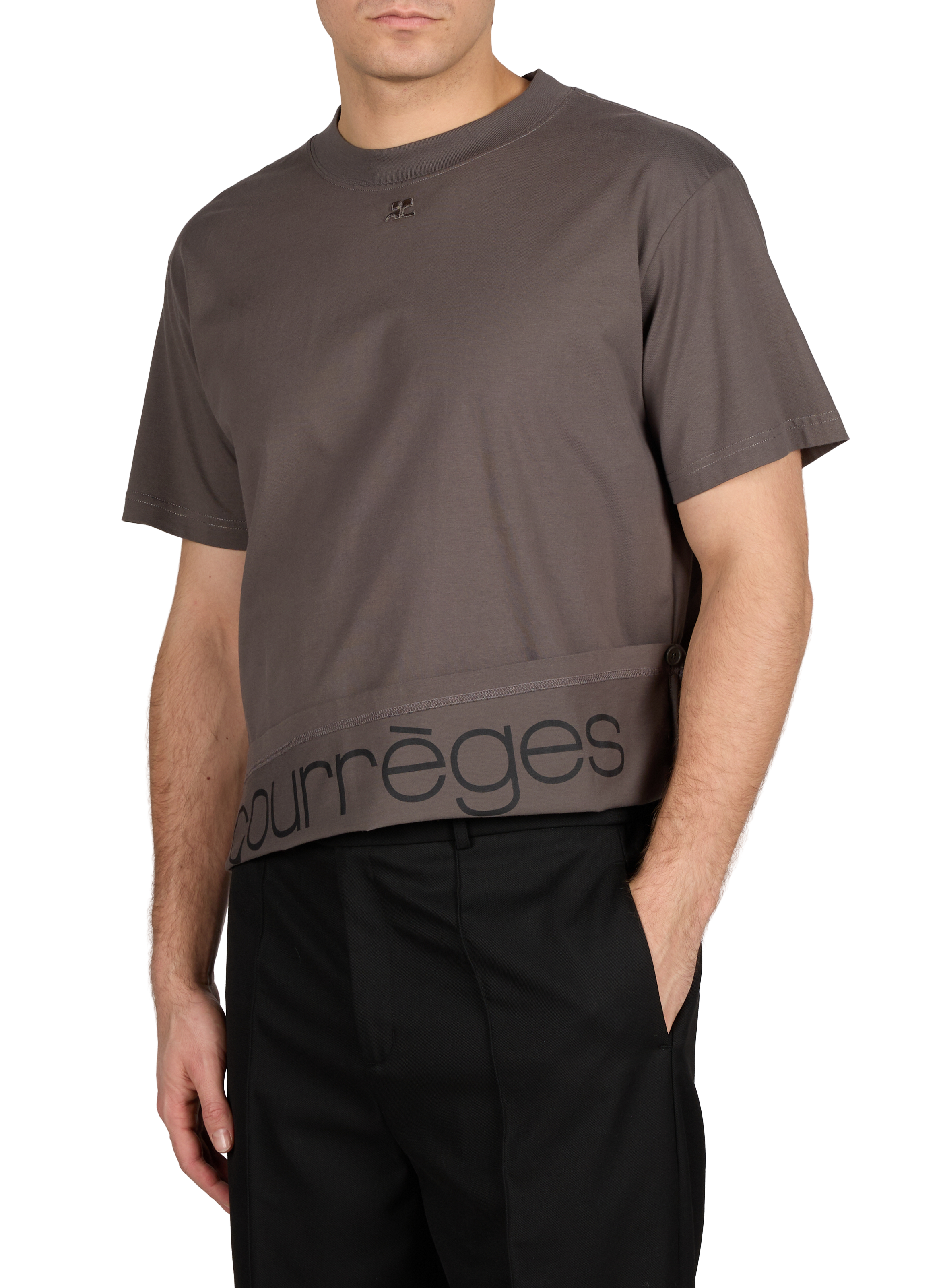 T-shirt en coton COURRÈGES Gris