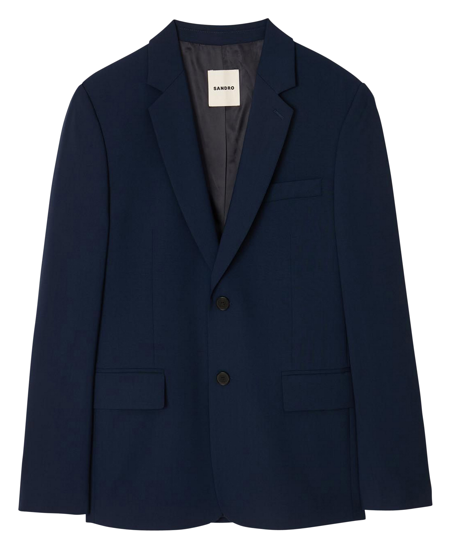 Veste tailleur en laine SANDRO Bleu