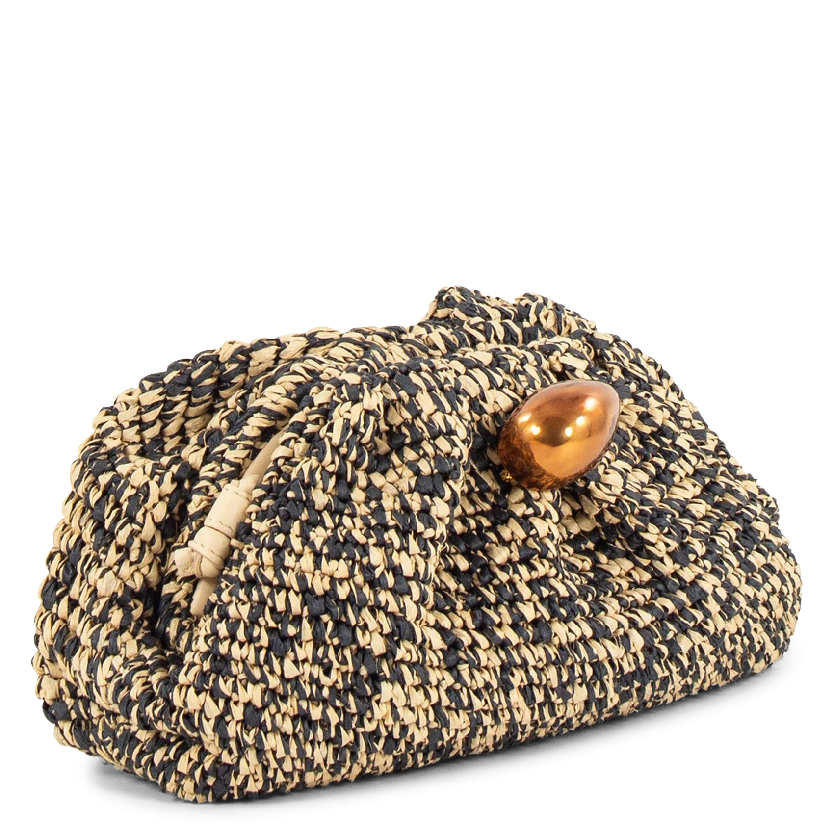 Clutch en cuir luna clutch SESSUN Beige