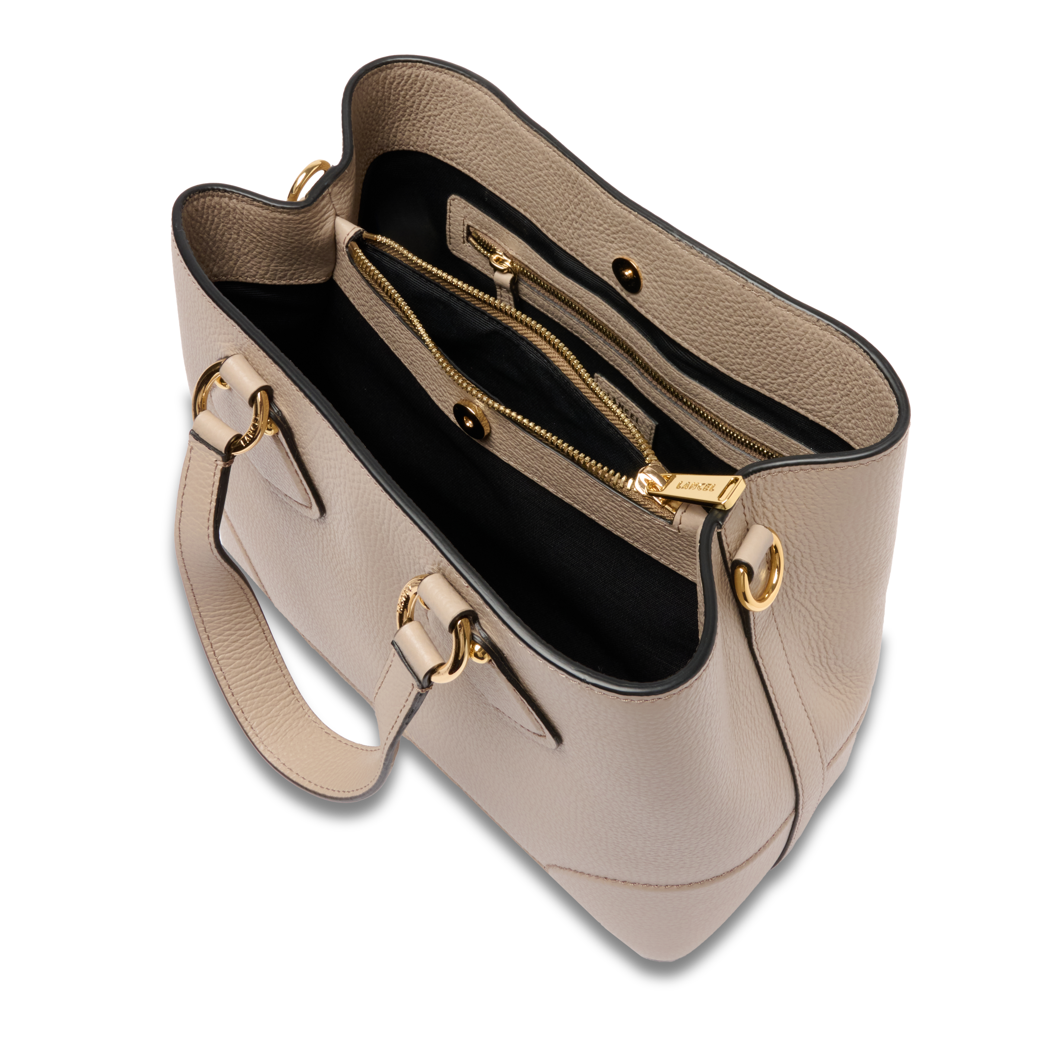 Sac carryall zippé s neo izy de lancel en cuir LANCEL Gris