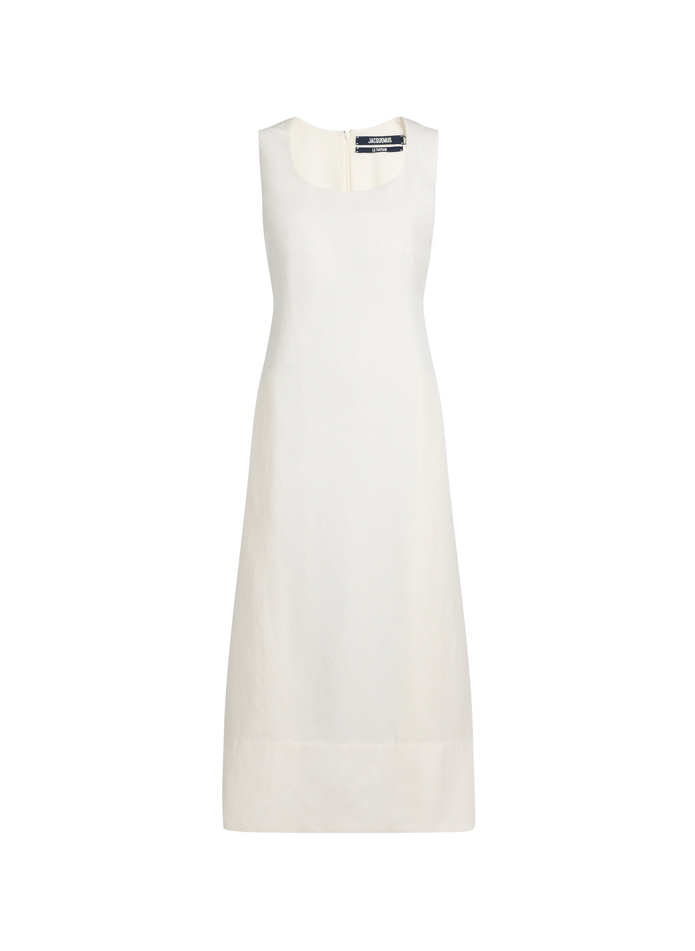 La robe midi Tablier  JACQUEMUS Blanc