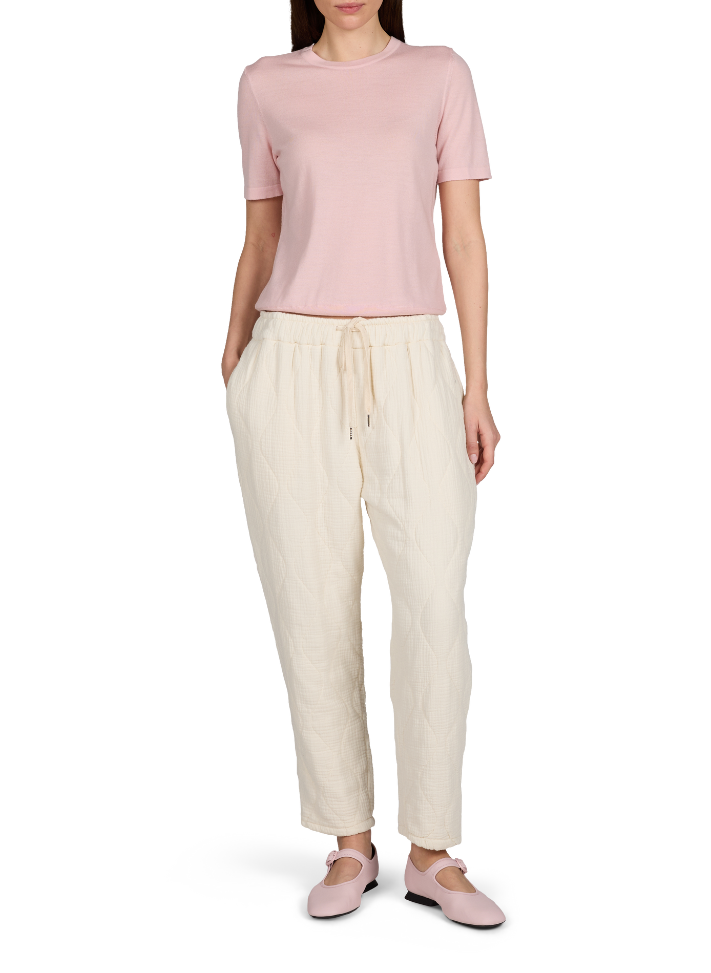Pantalon Boston en coton matelassé AOKYANOS Beige