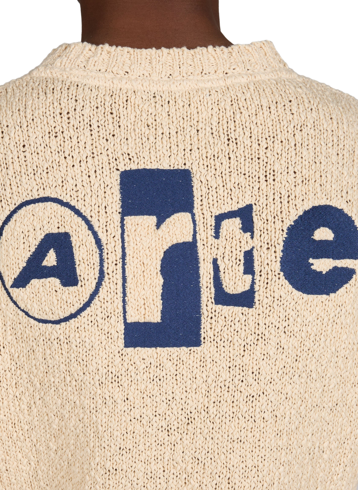 Short-sleeved cotton knit sweater ARTE ANTWERP Beige