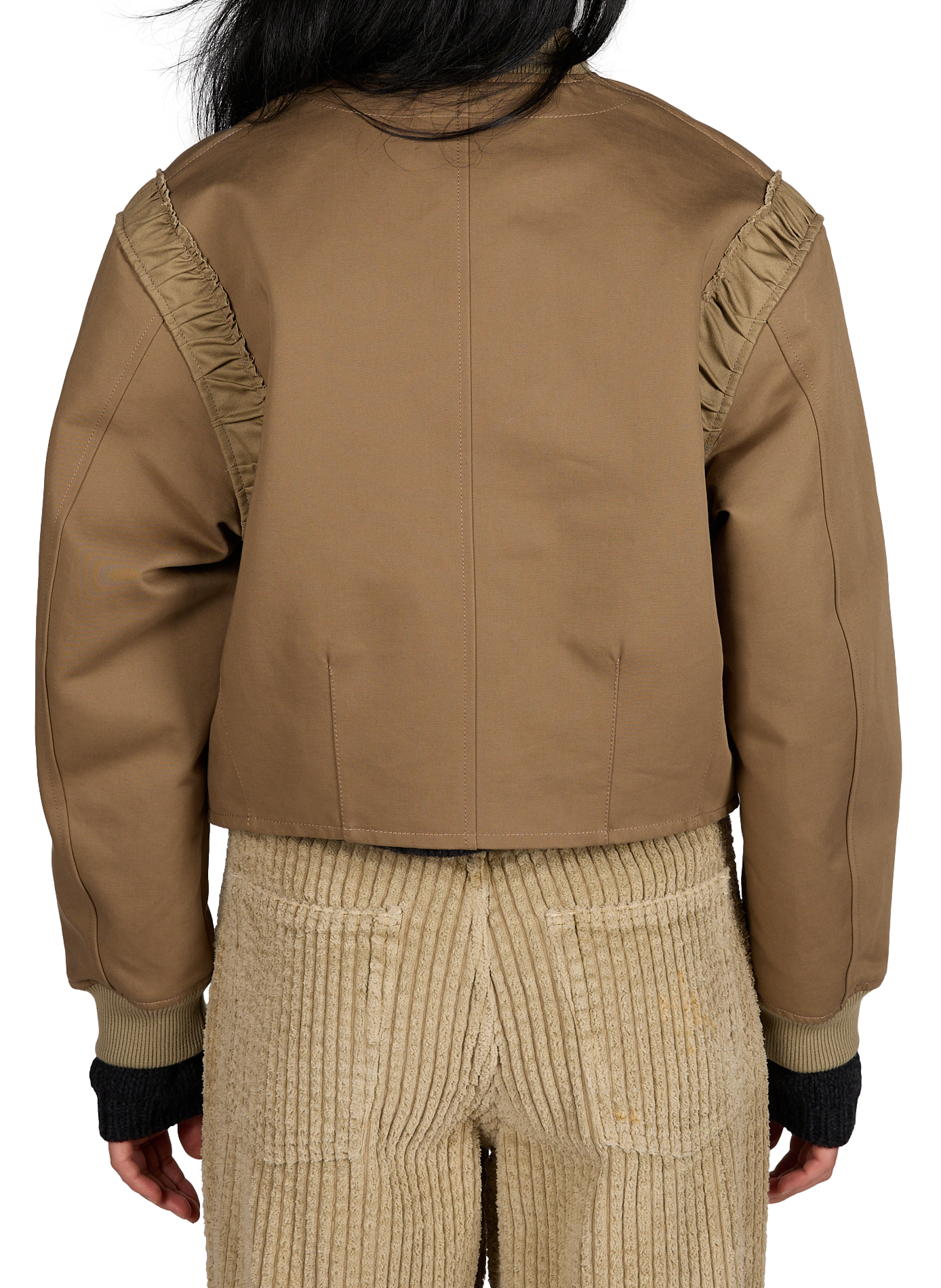 Frill Kharkee double satin weave bomber OUR LEGACY Khaki