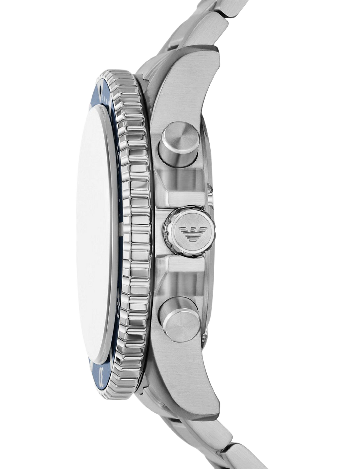 Montre quartz World Explorer en acier inoxydable ARMANI MONTRES Bleu