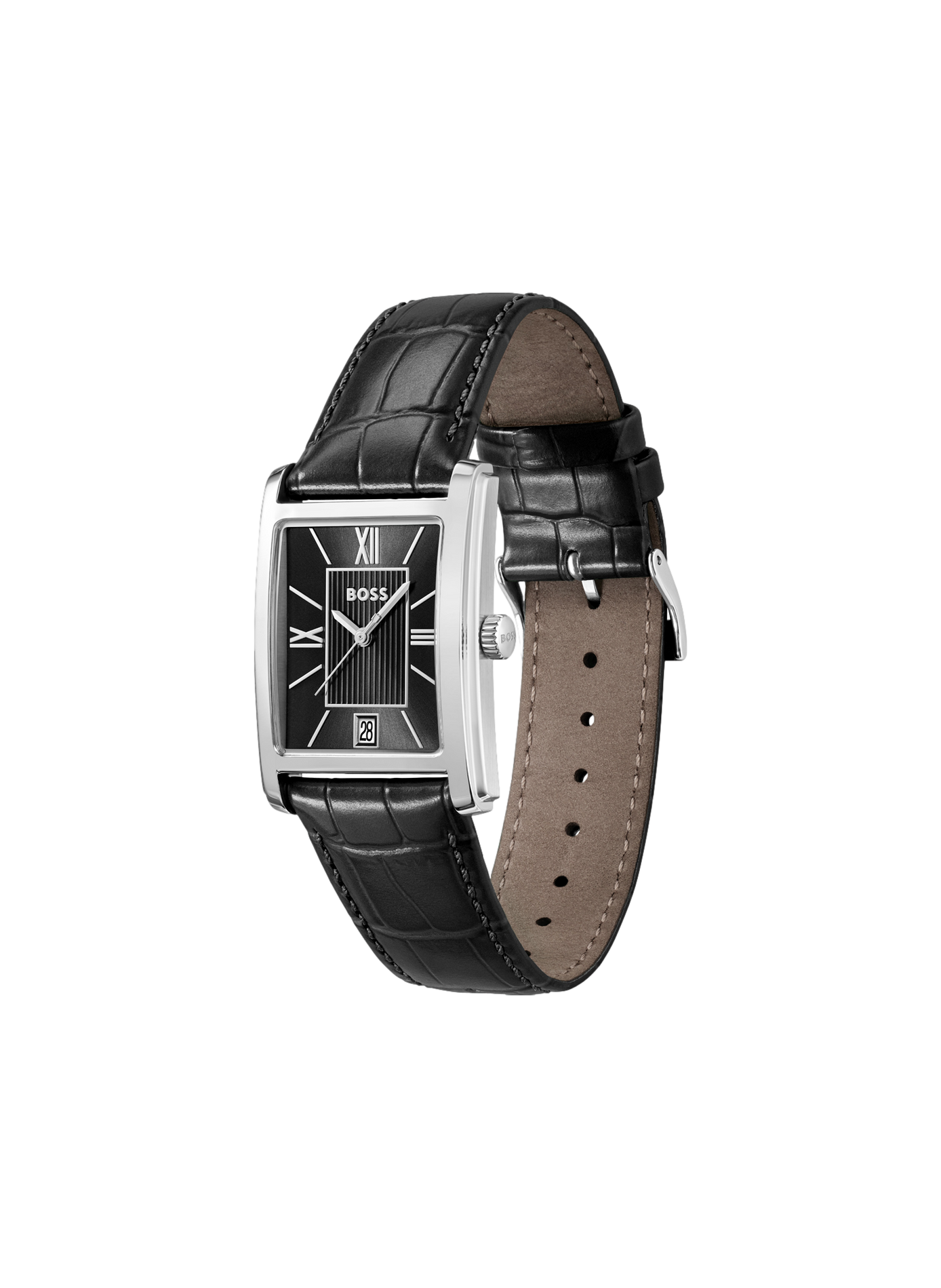 Montre quartz Principle Dress en cuir BOSS MONTRES Noir