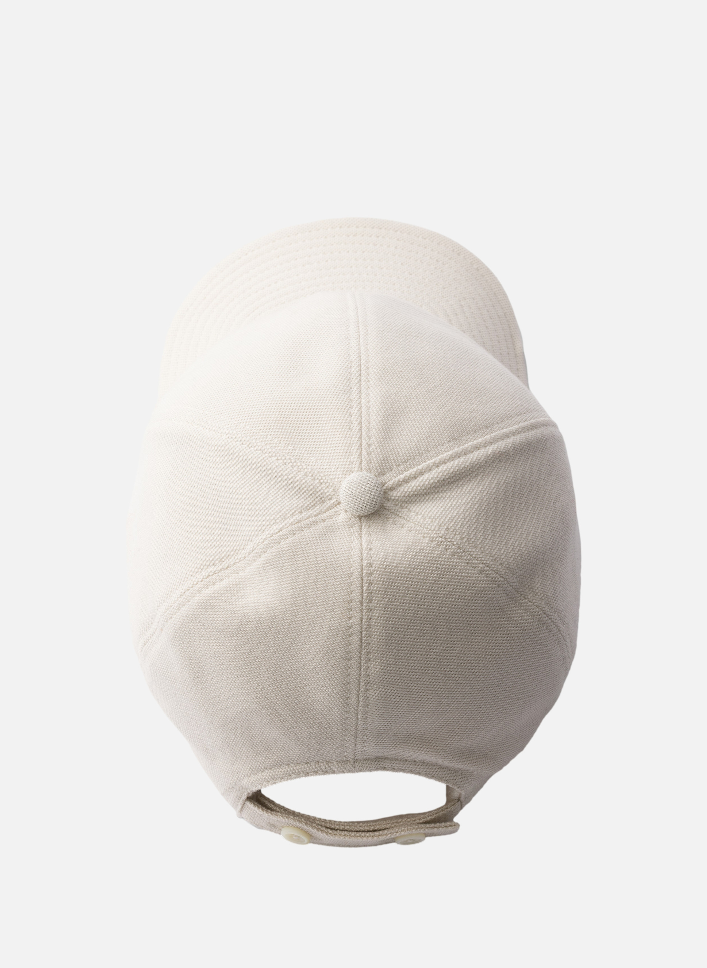 Casquette de baseball en piqué vieilli Beige