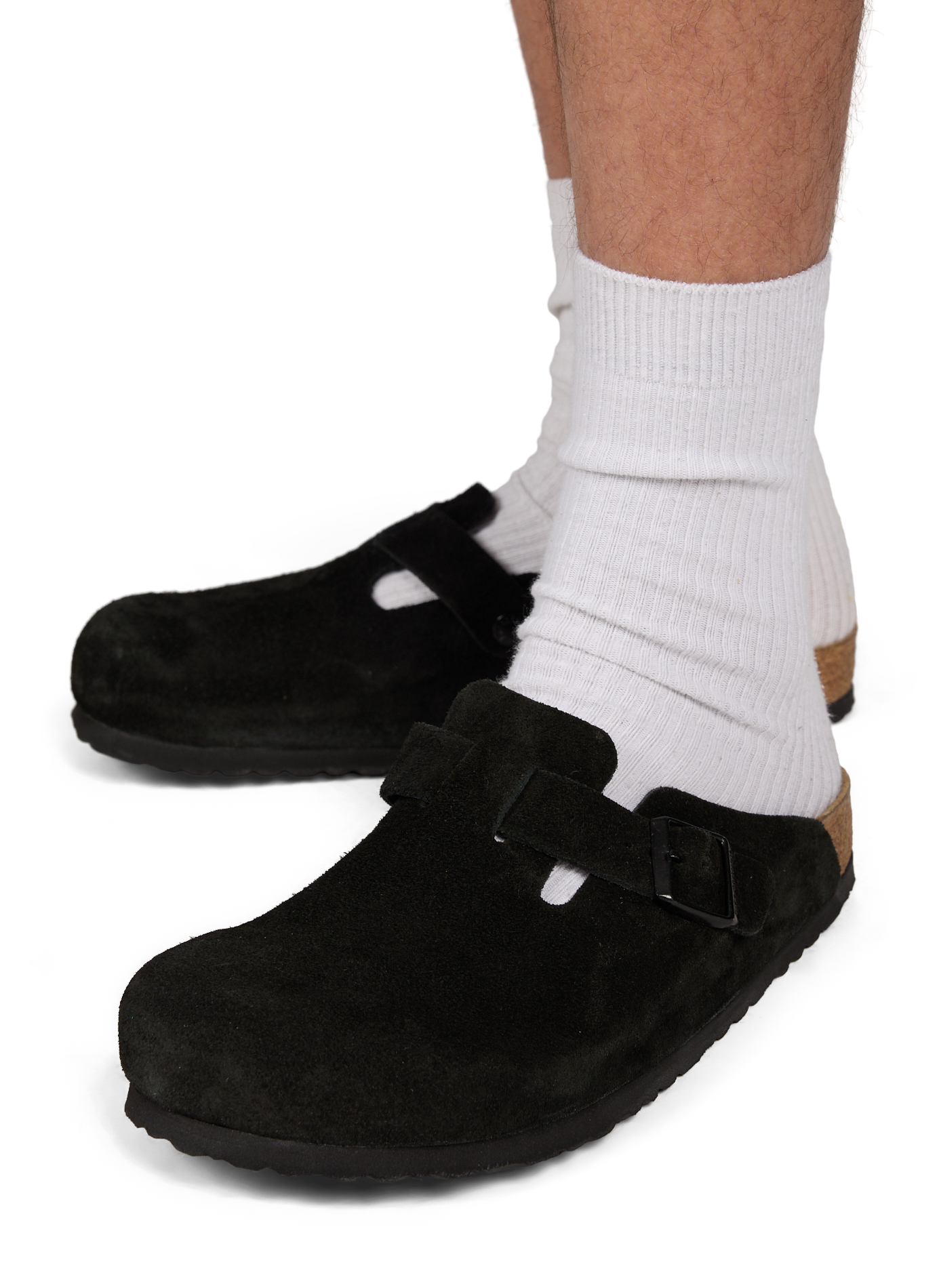 Muiltjes Boston van suède leer BIRKENSTOCK Zwart