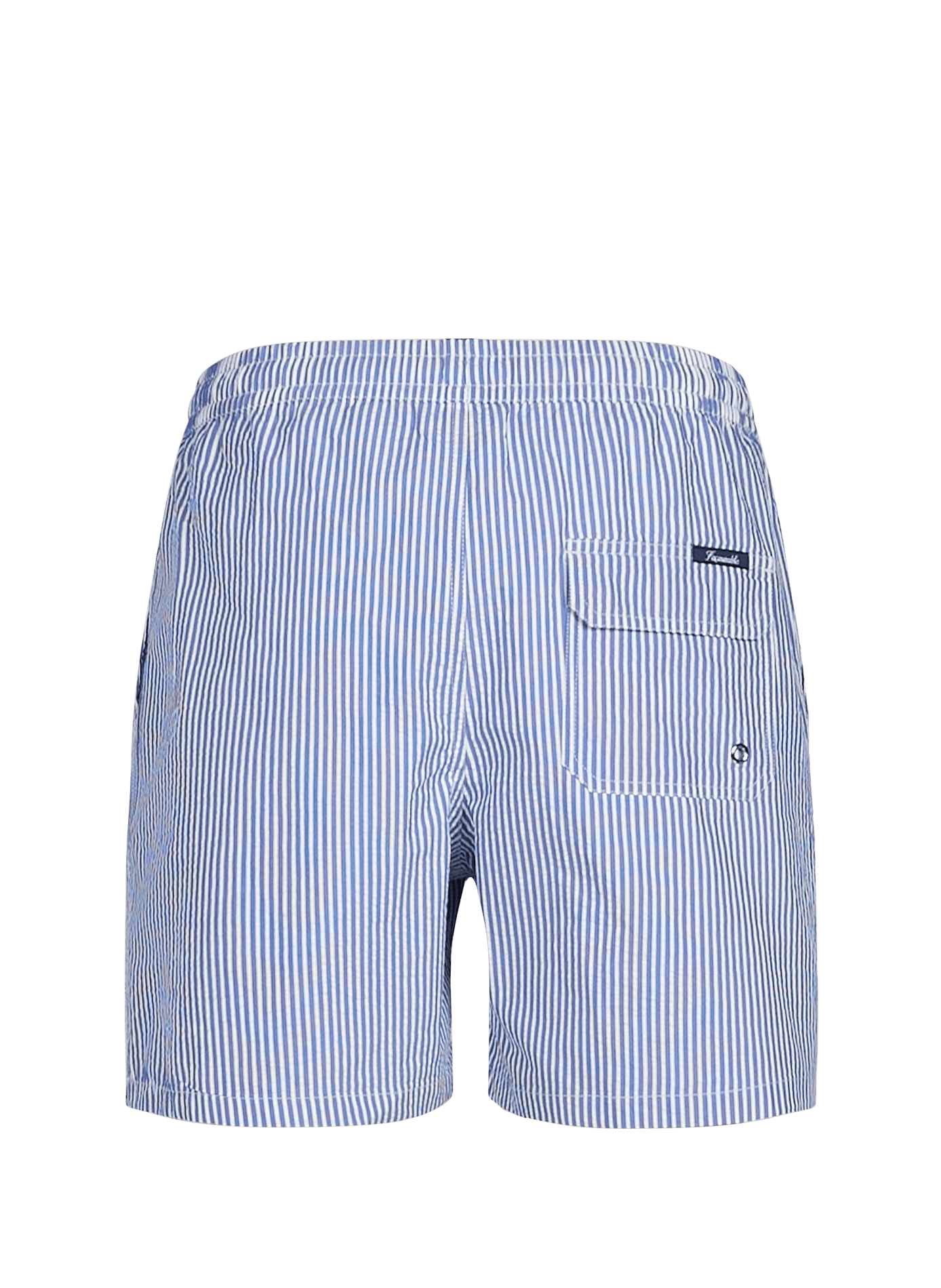 Short da bagno a righe in seersucker FACONNABLE Blu