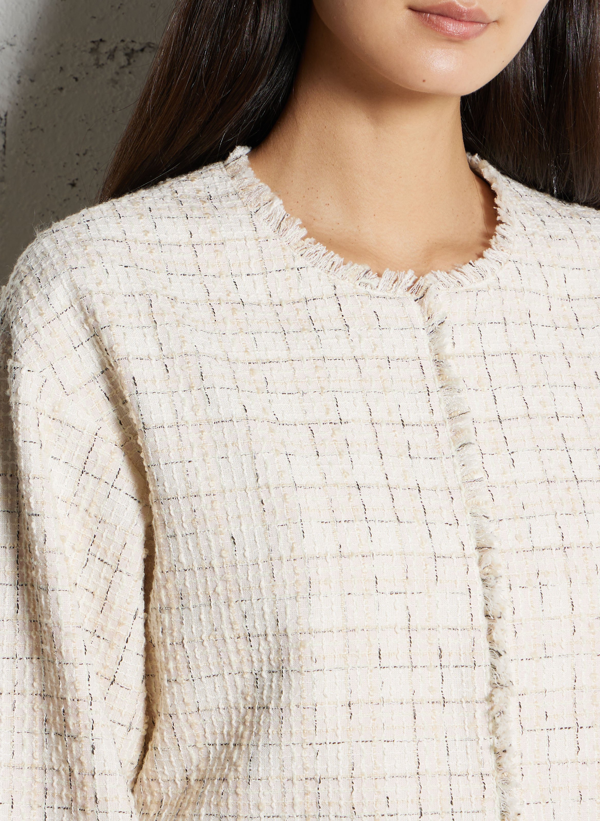 Veste en tweed ample IKKS Rose