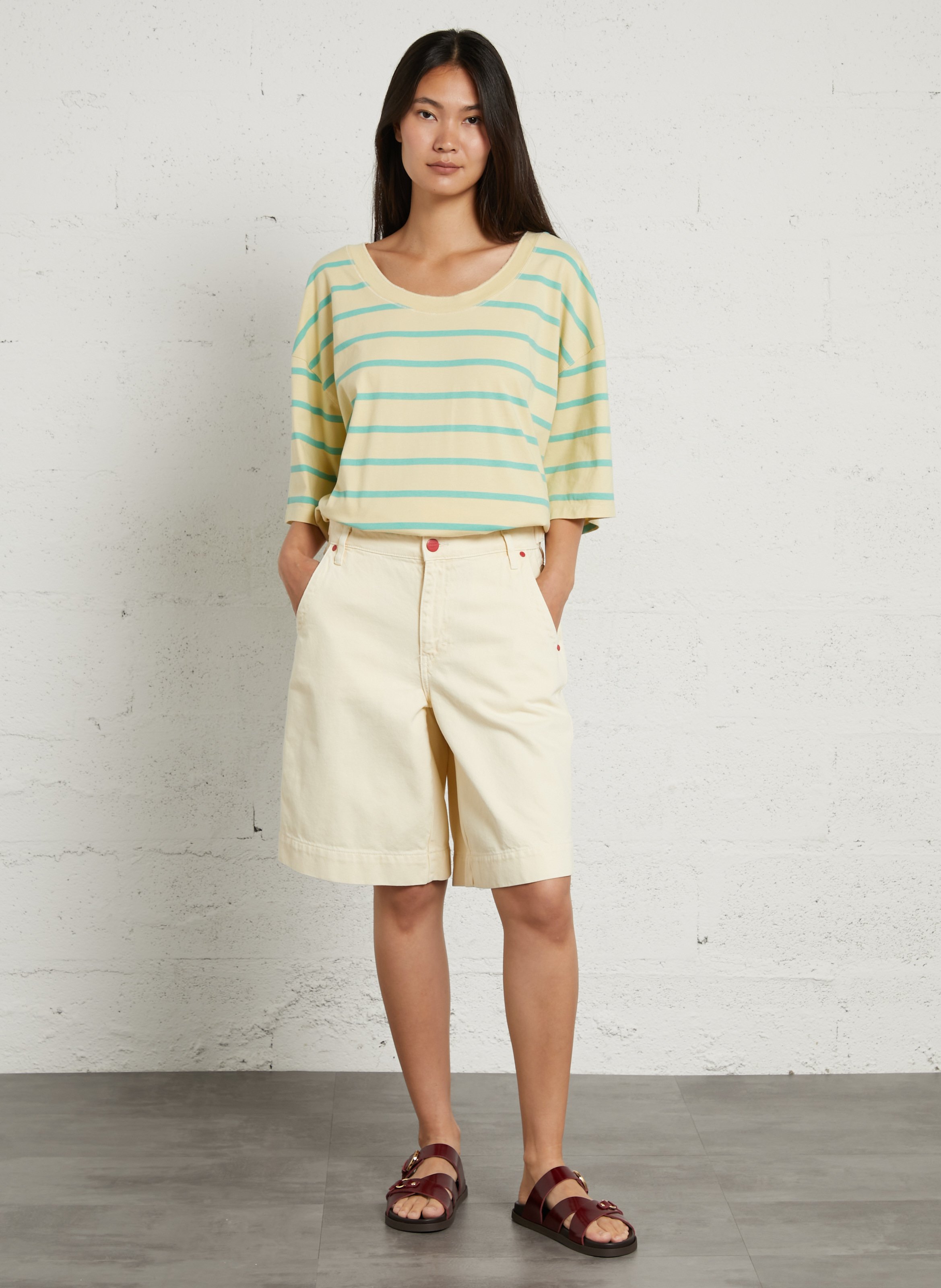 T-shirt oversize en coton gixy AMERICAN VINTAGE Beige