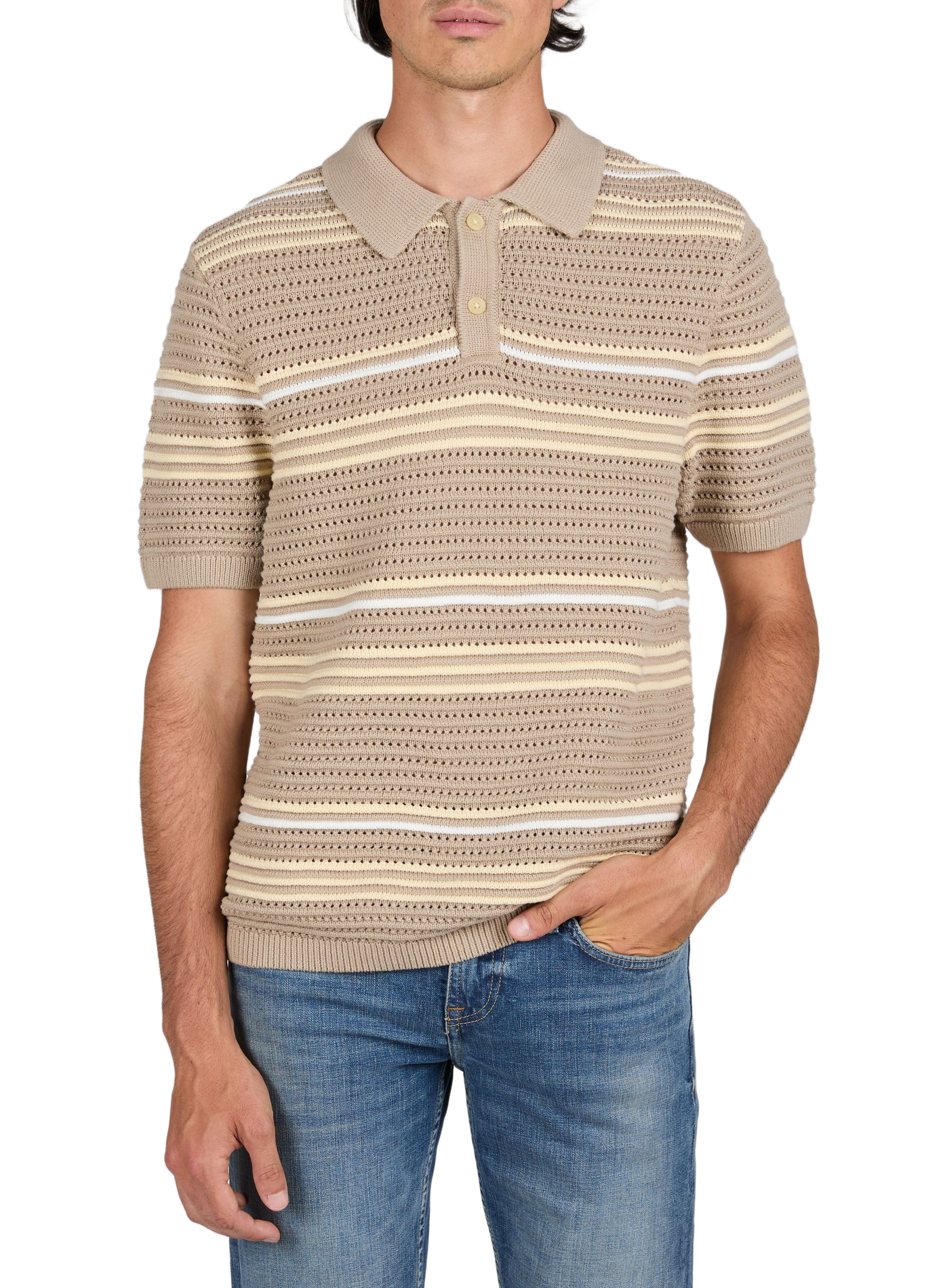 Gestreiftes Poloshirt LEVI'S Braun