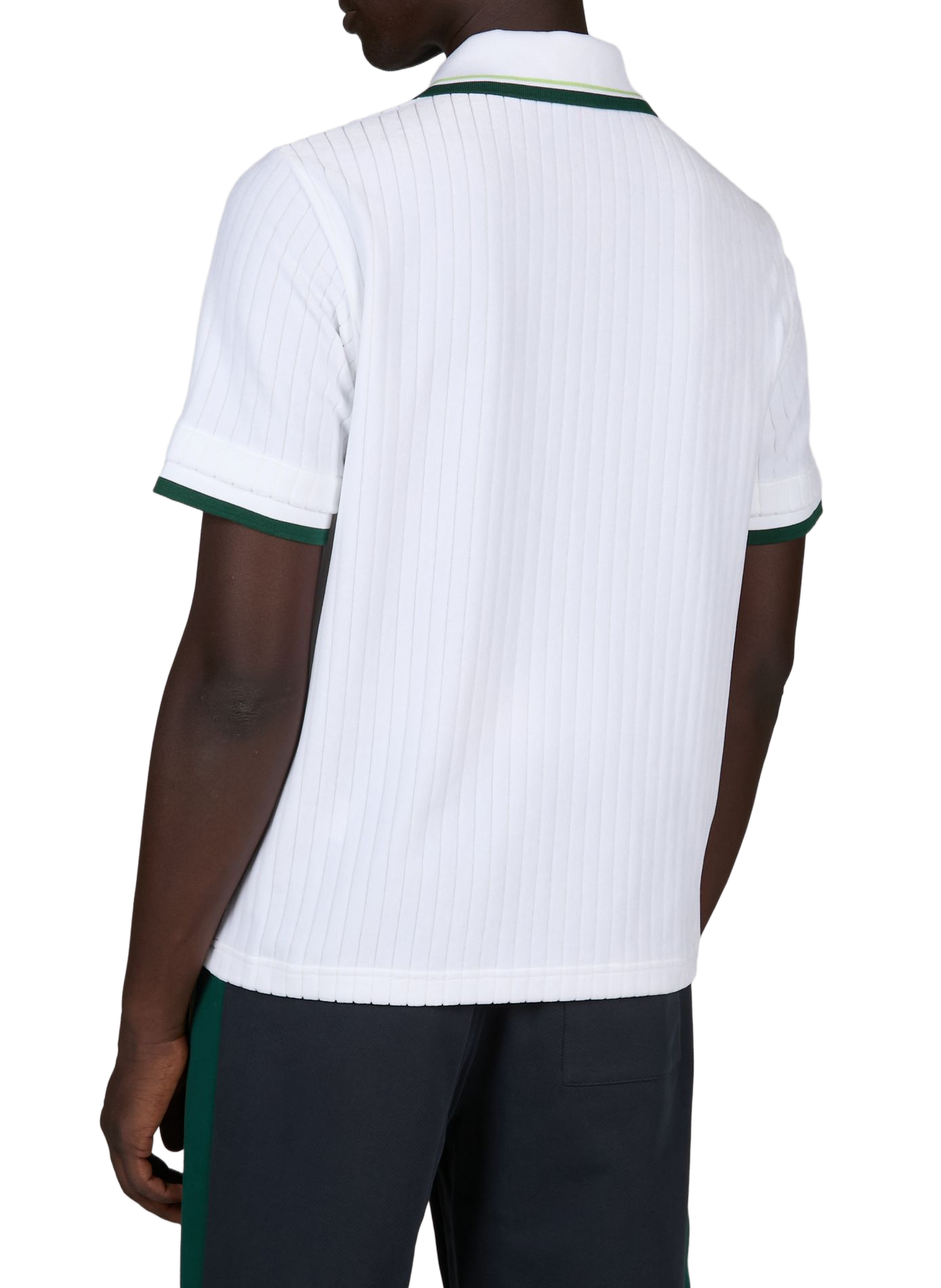 Zip-up polo in blended cotton CASABLANCA PARIS White