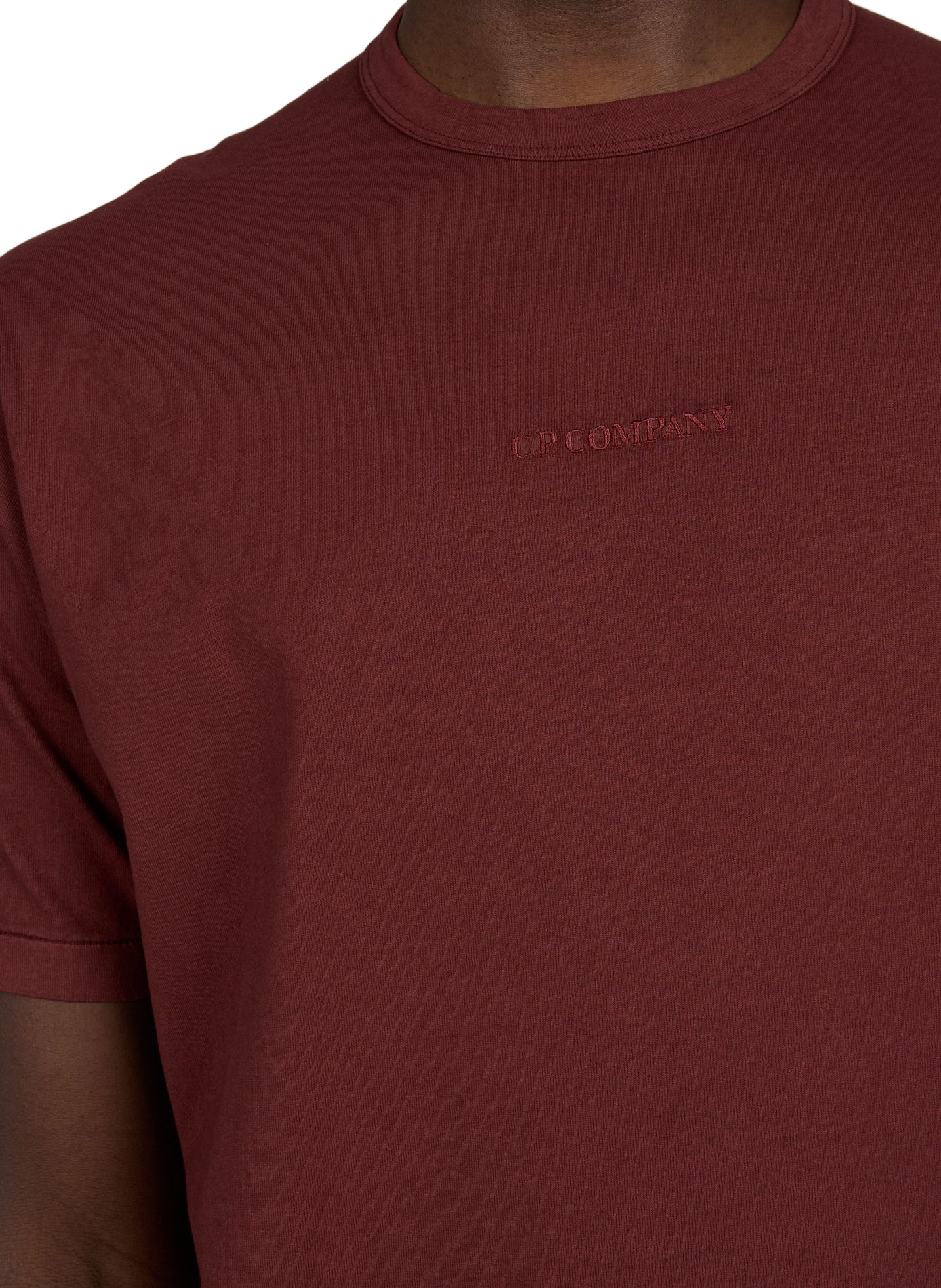 T-shirt met katoenen logo CP COMPANY Rood