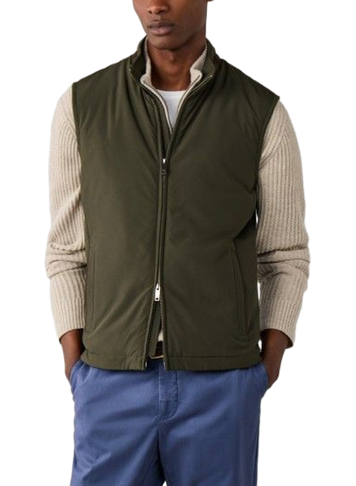 Ärmellose Jacke mit Stehkragen HACKETT Grun