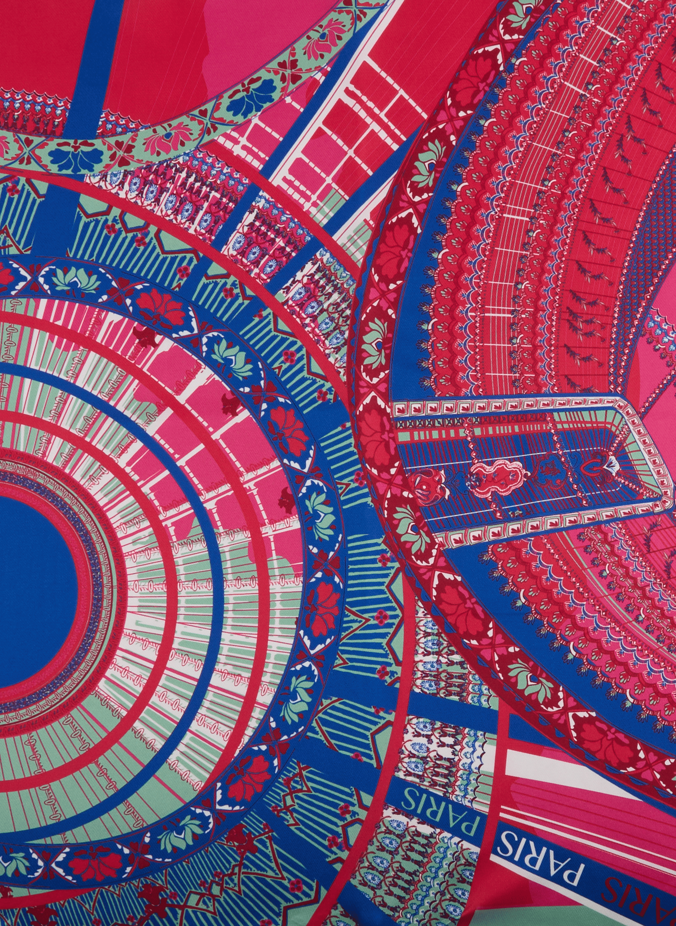Printed silk scarf Under the Parisian Sky PETRUSSE Multicolour