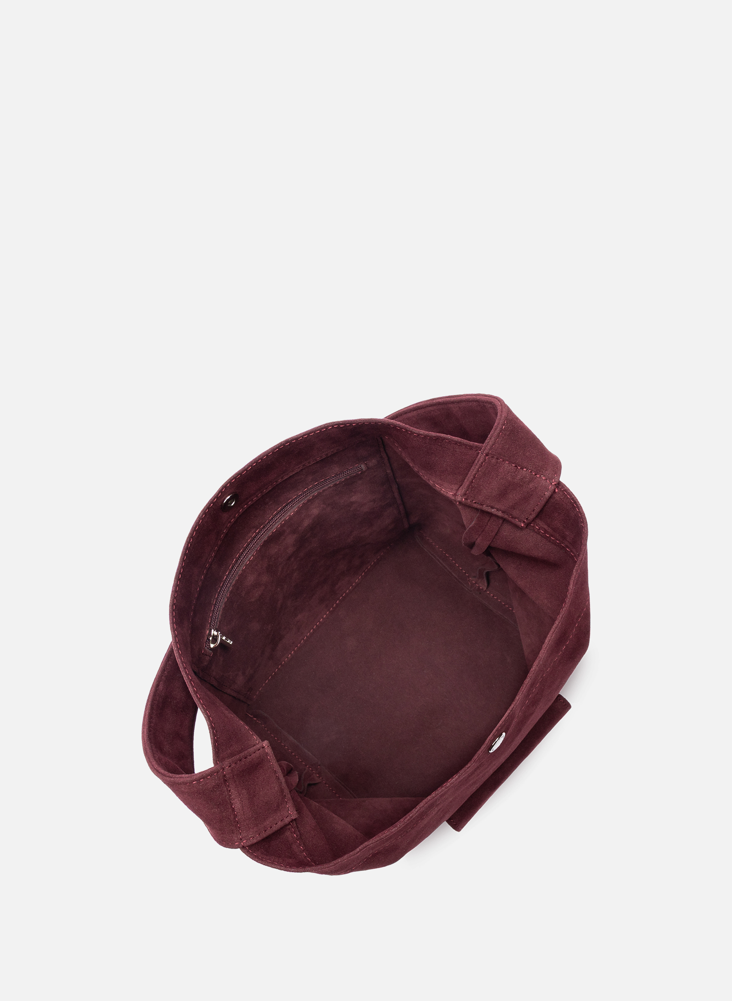 Mini sac seau - suédine kba LANCASTER Rouge