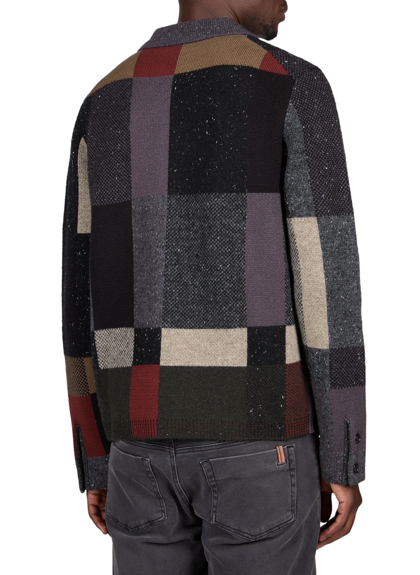 Bedruckter Wollmischungs-Cardigan PAUL SMITH Schwarz