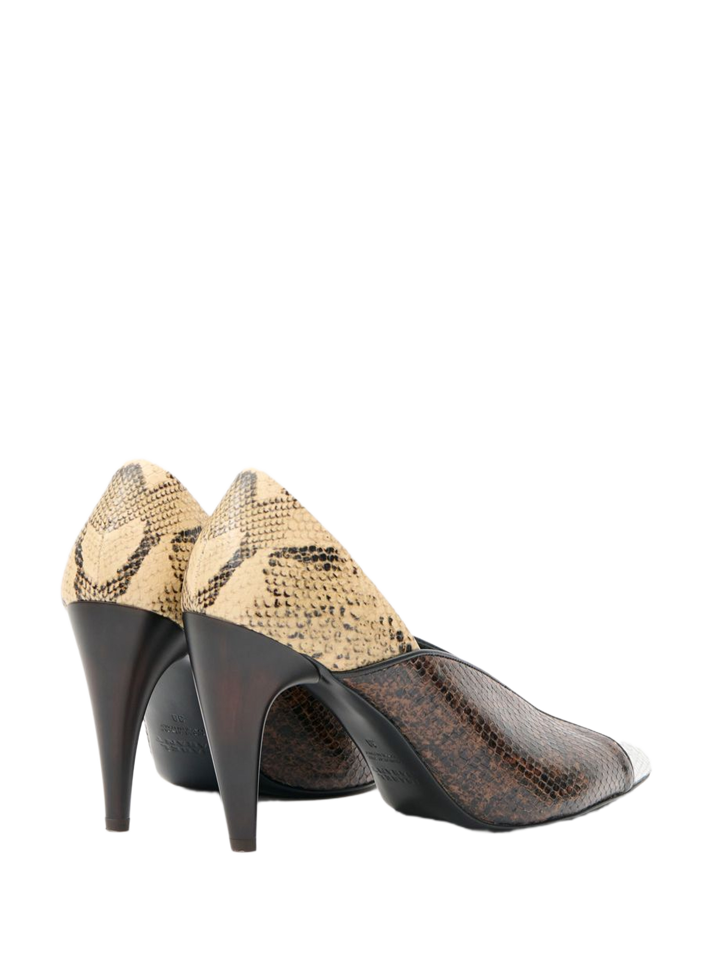 Geschwungene Luza Pumps aus Leder in Python-Optik ISABEL MARANT Mehrfarbig