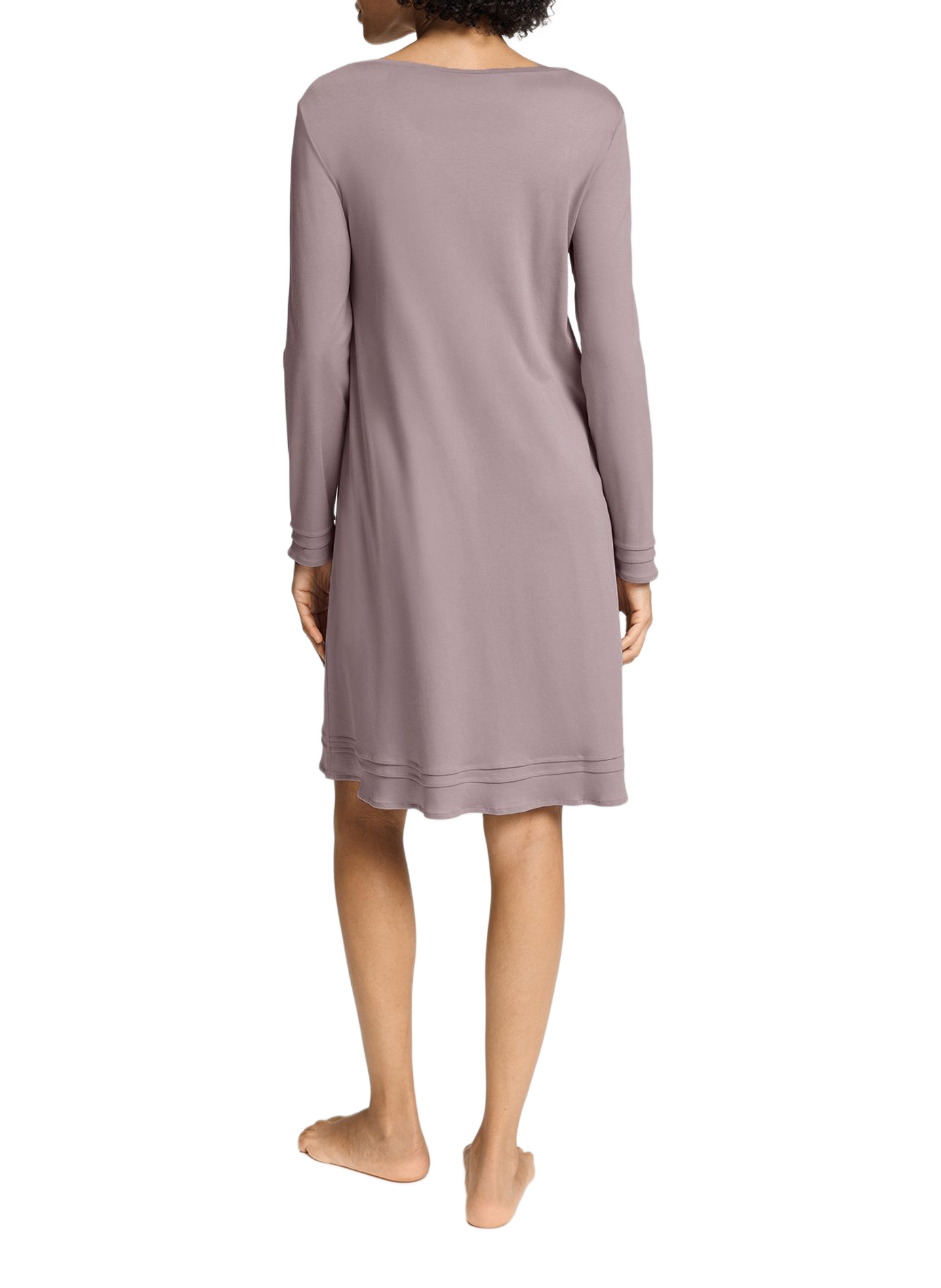 Robe de nuit évasée col rond en coton HANRO Rose