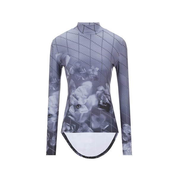 Top à imprimé en nylon stretch