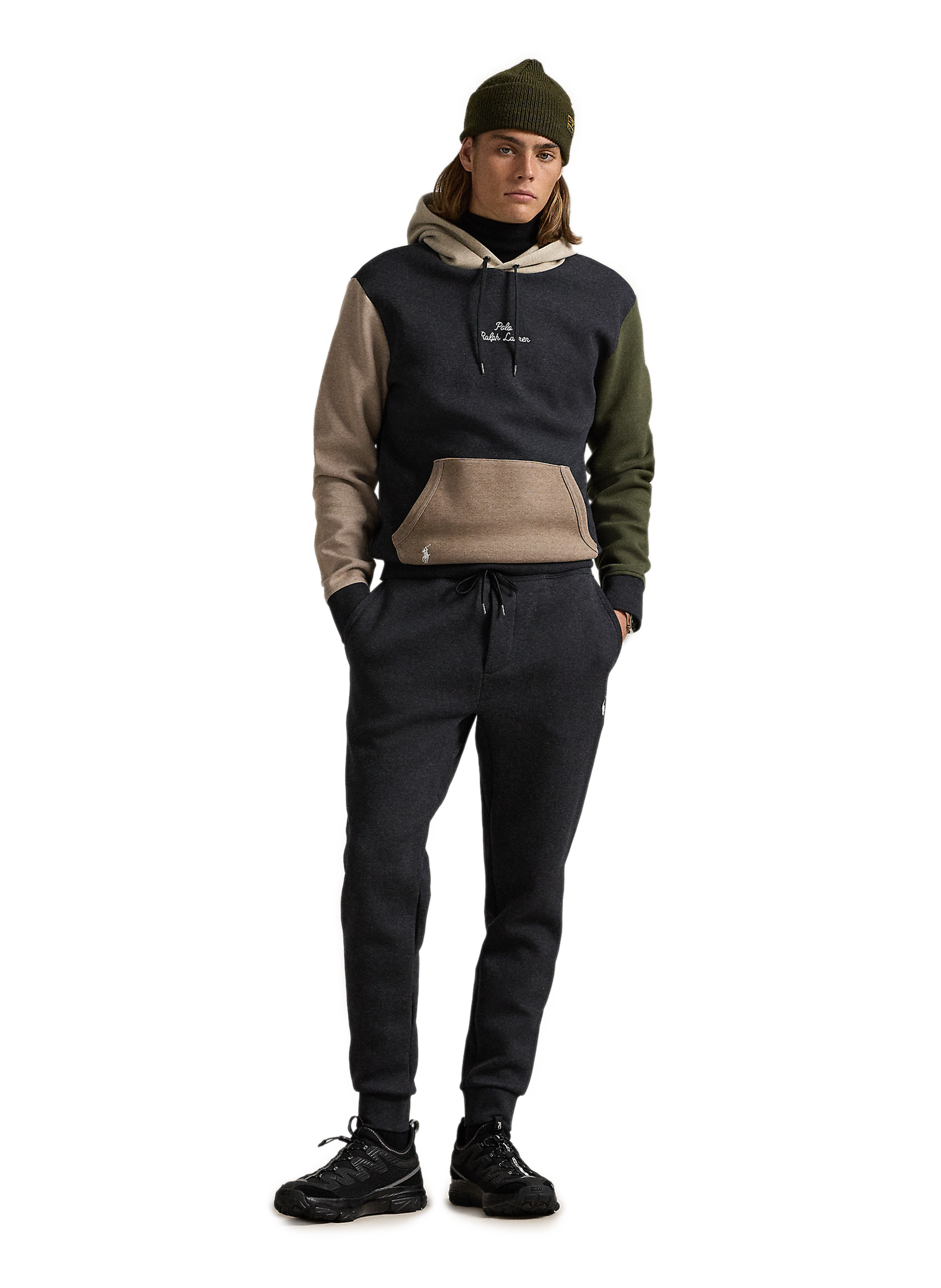 Hoodie en coton mélangé POLO RALPH LAUREN Noir