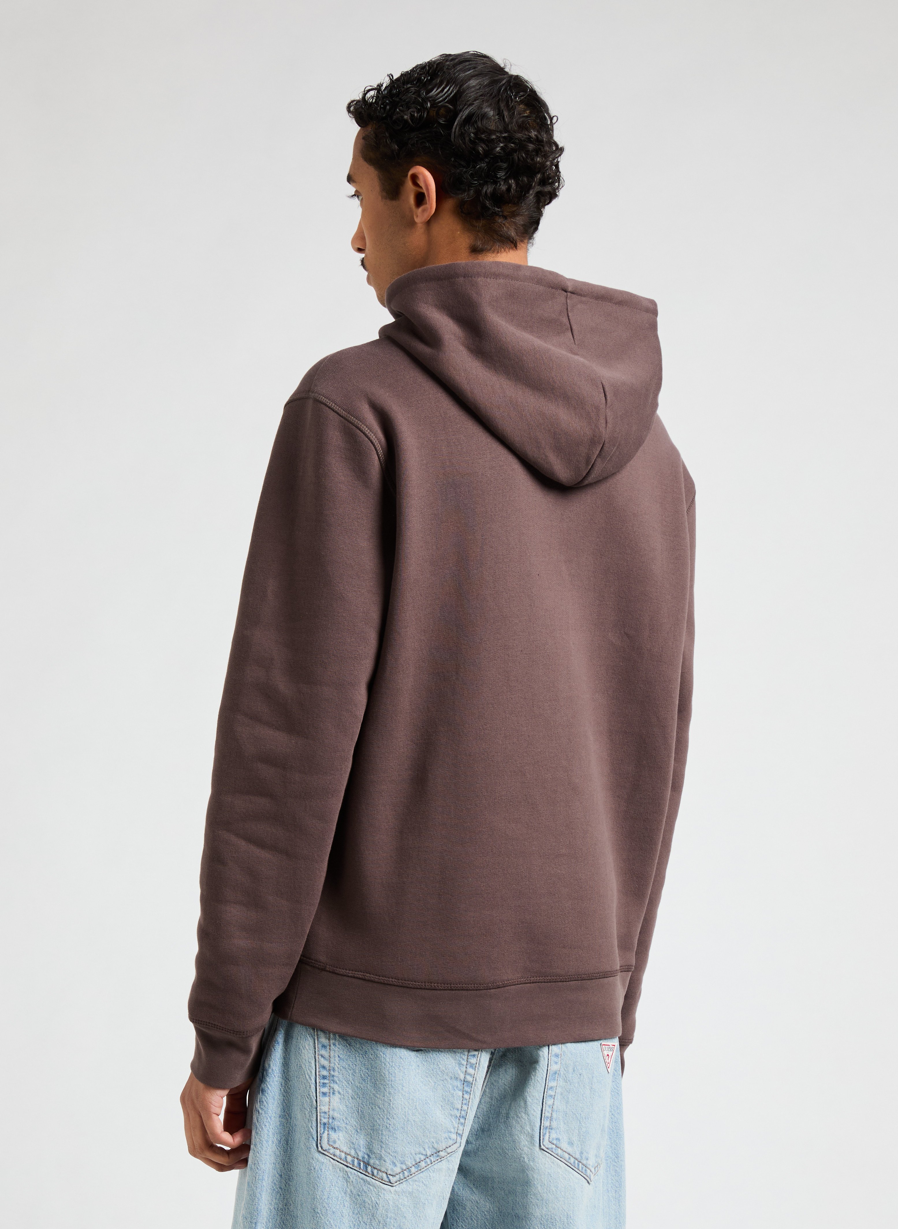 Cotton sweatshirt GUESS Brown