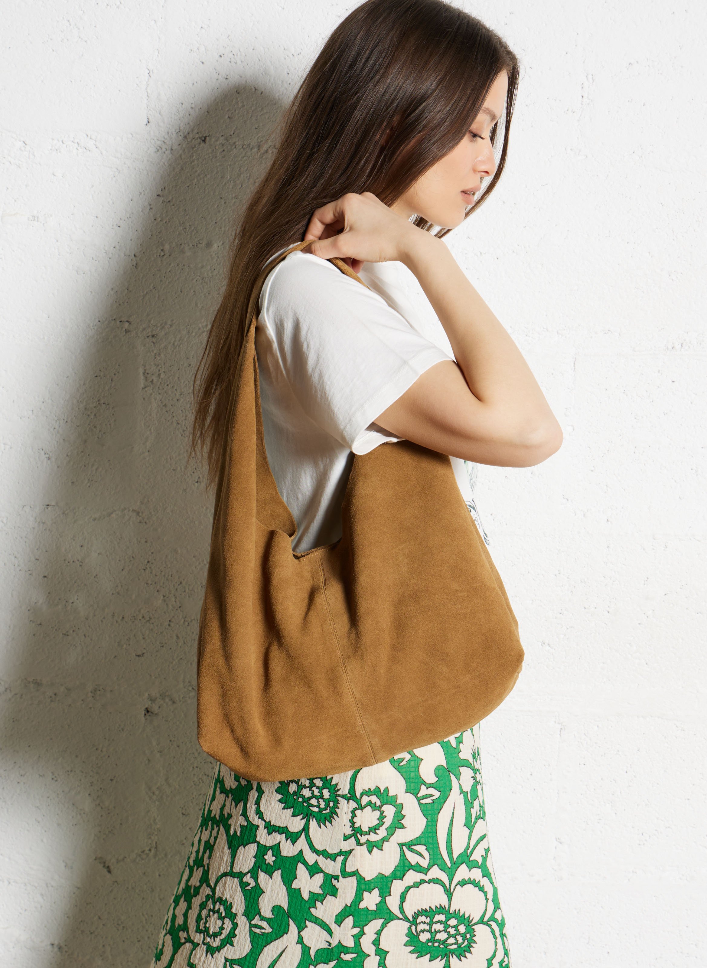 Sac à main en cuir IKKS Marron