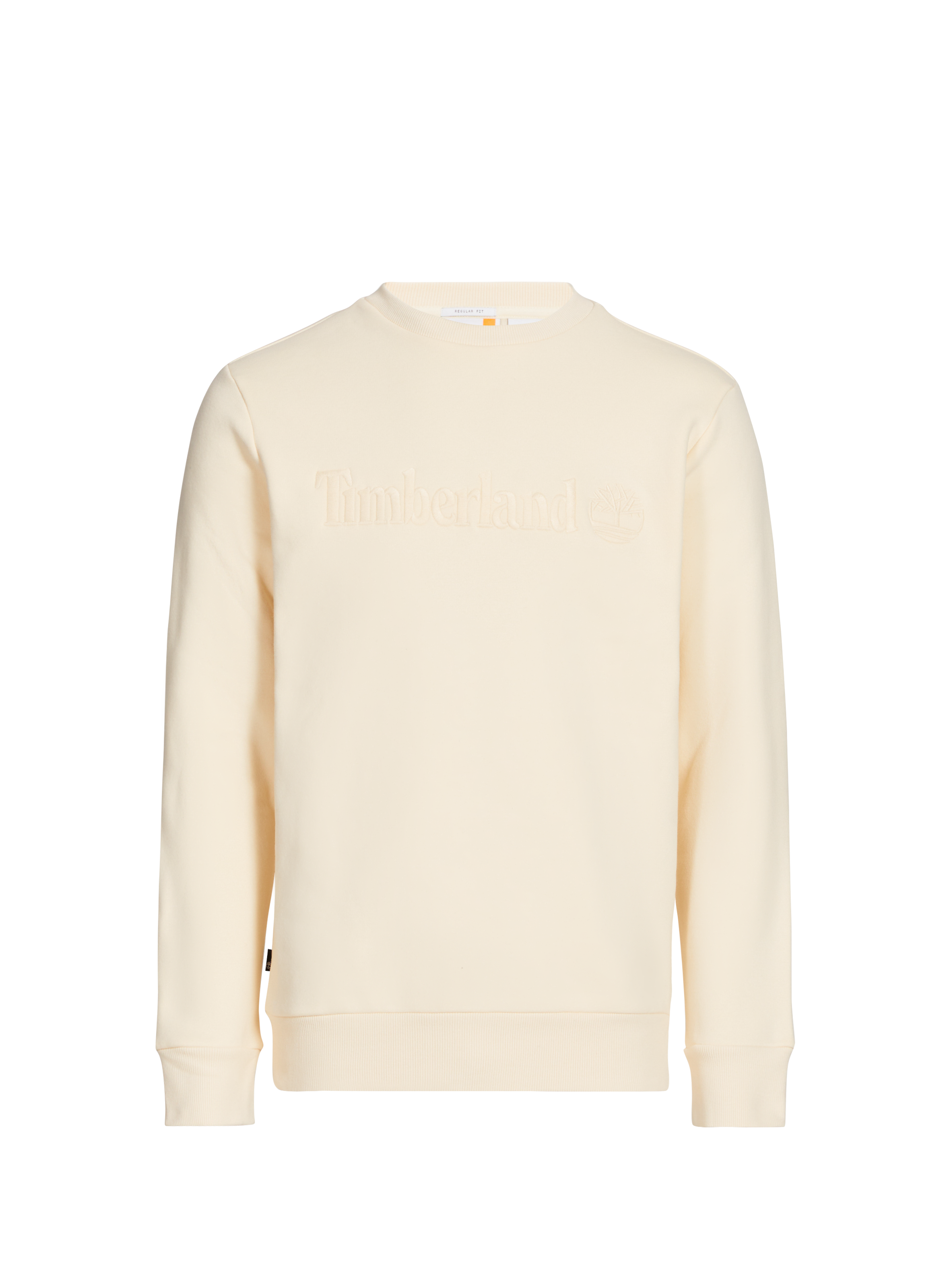 Sweat droit brodé en coton TIMBERLAND Blanc
