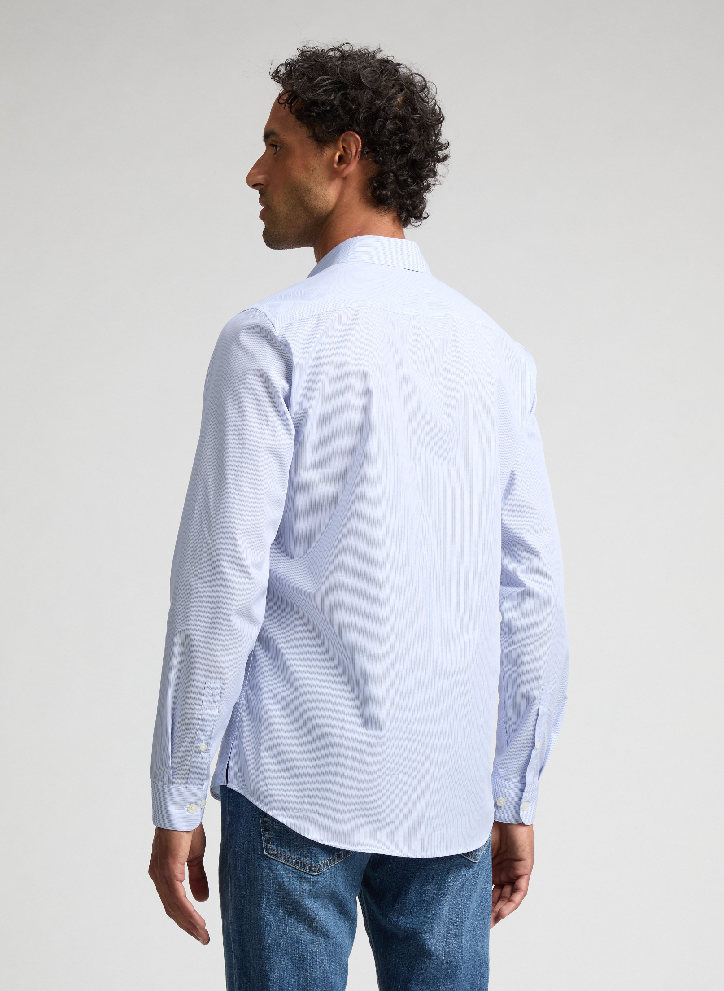 Chemise rayée en coton AU PRINTEMPS PARIS Bleu