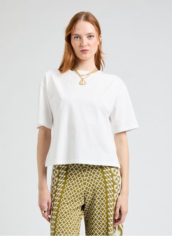 T-shirt dos nu en coton Blanc by SUNCOO SUNCOO T-shirt dos nu en coton Blanc