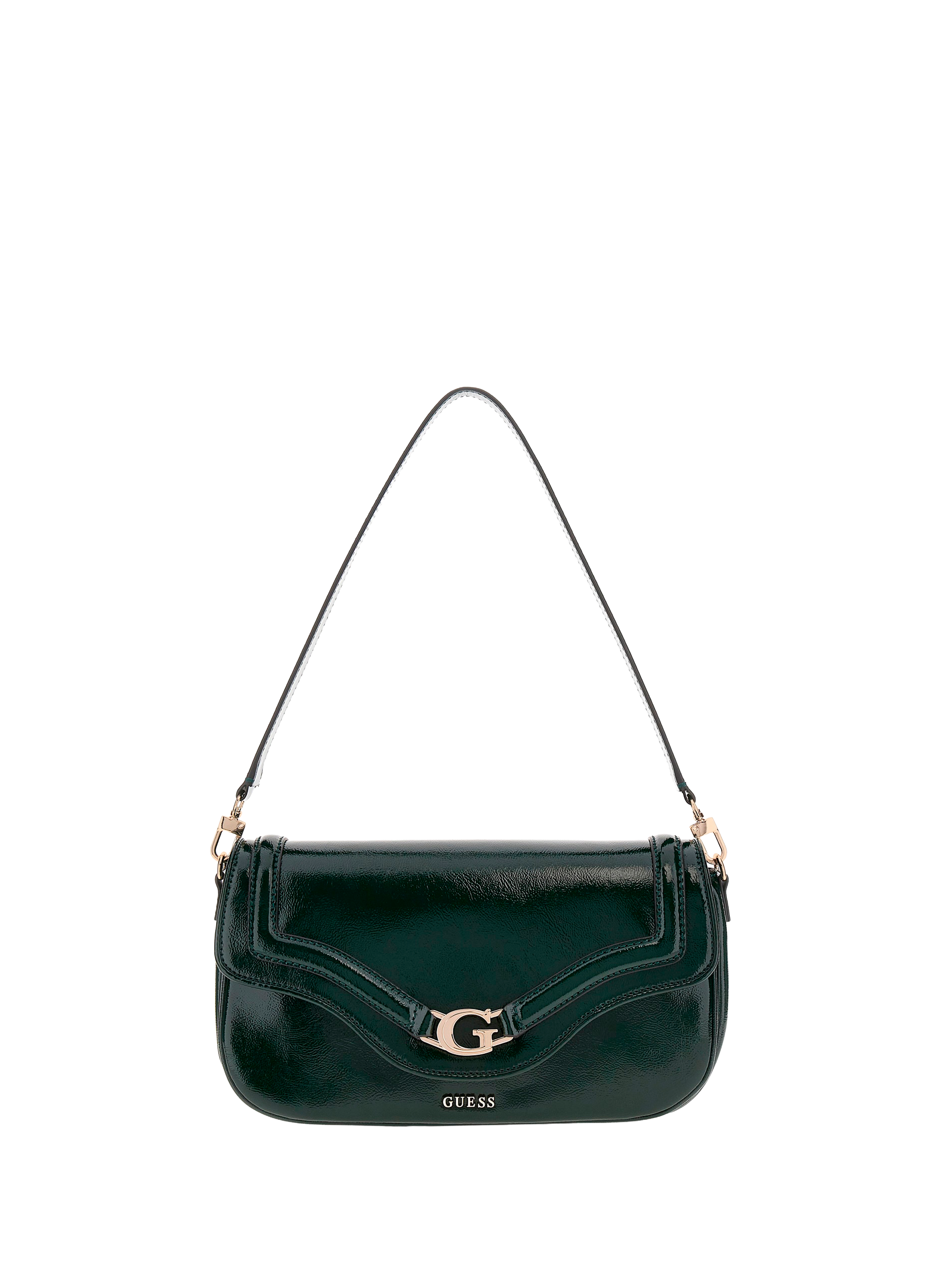 GUESS Sac épaule verni Green