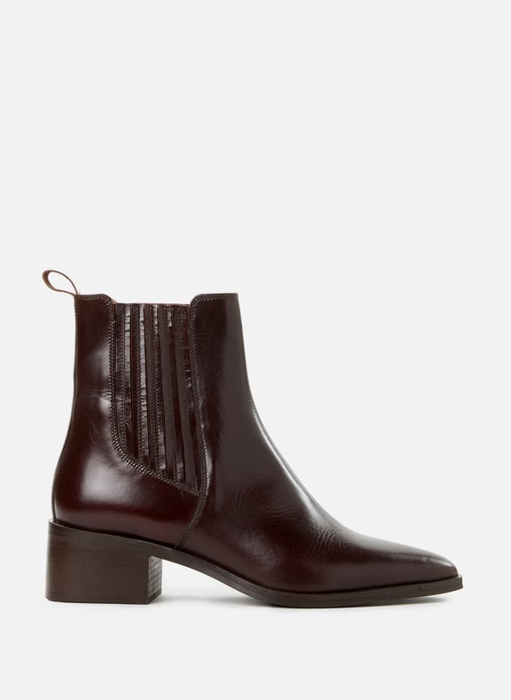 Bottines Beyoncé en cuir Marron by SAISON 1865 SAISON 1865 Bottines Beyoncé en cuir Marron