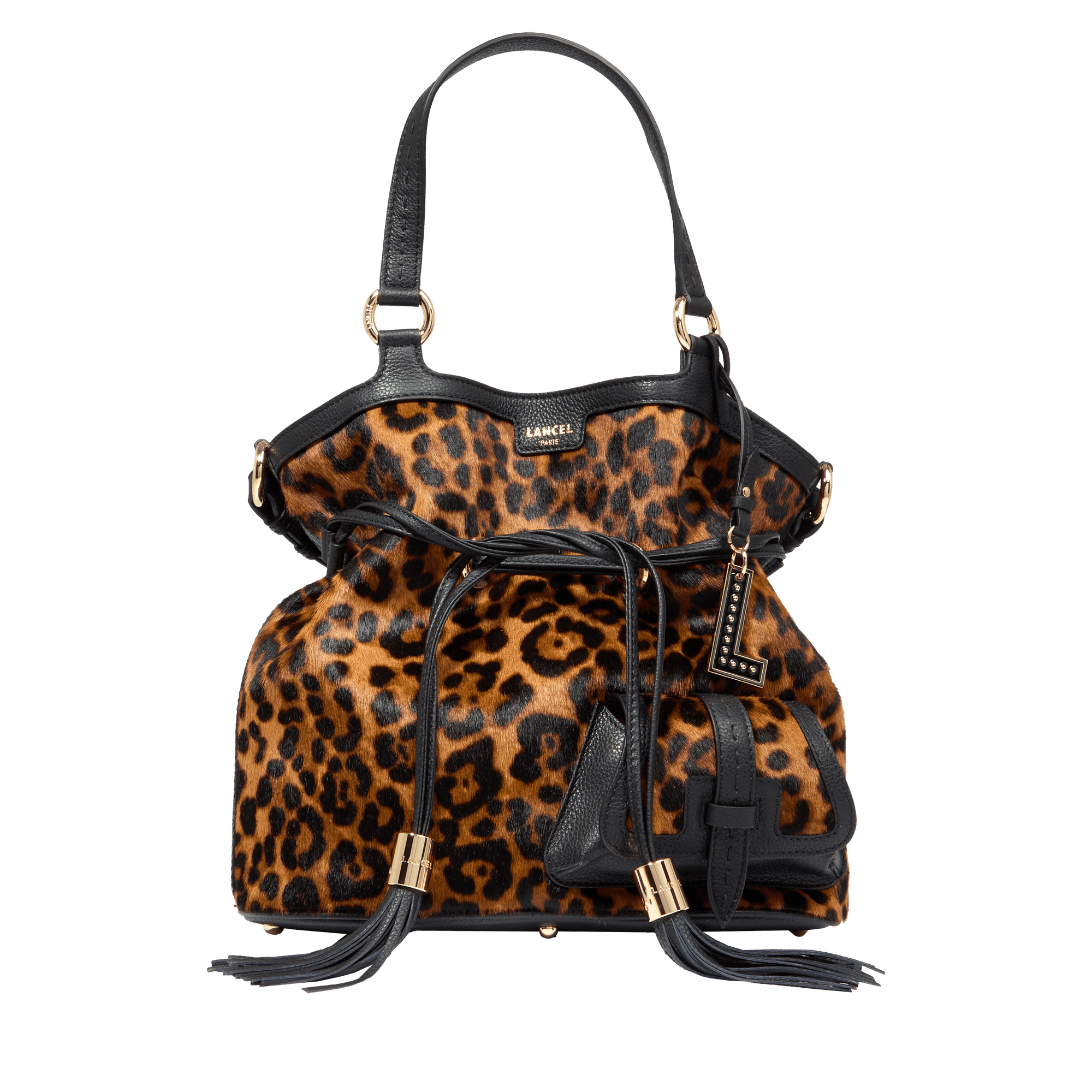 LANCEL Sac seau m premier flirt de lancel en cuir Noir