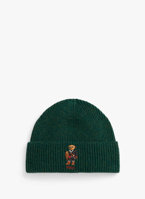 Wool hat with logo Khaki Polo ralph lauren Men Printemps