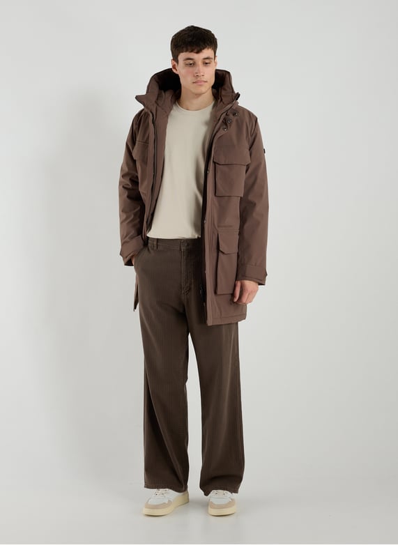 Parka mi-longue à capuche | Marron by DIDRIKSONS Parka mi-longue à capuche Marron